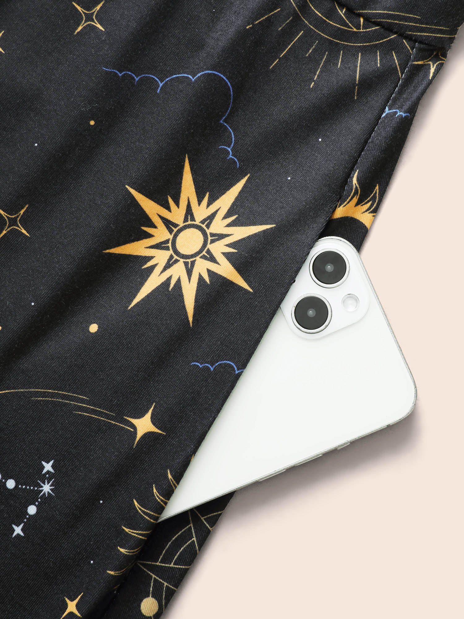 Sun & Star Print Crew Neck Pocket Dress - Image 5