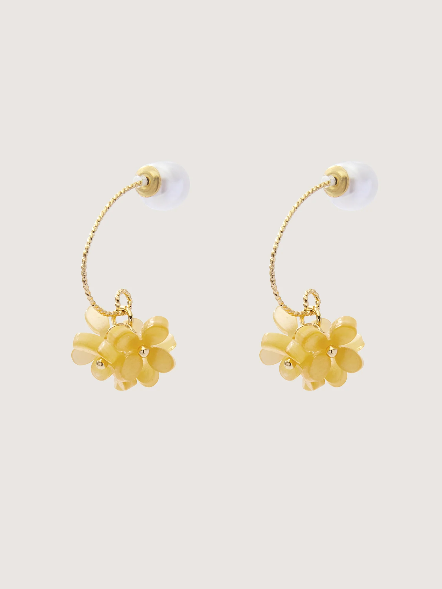 Sunflower Pearls Drop Earrings - Image 4