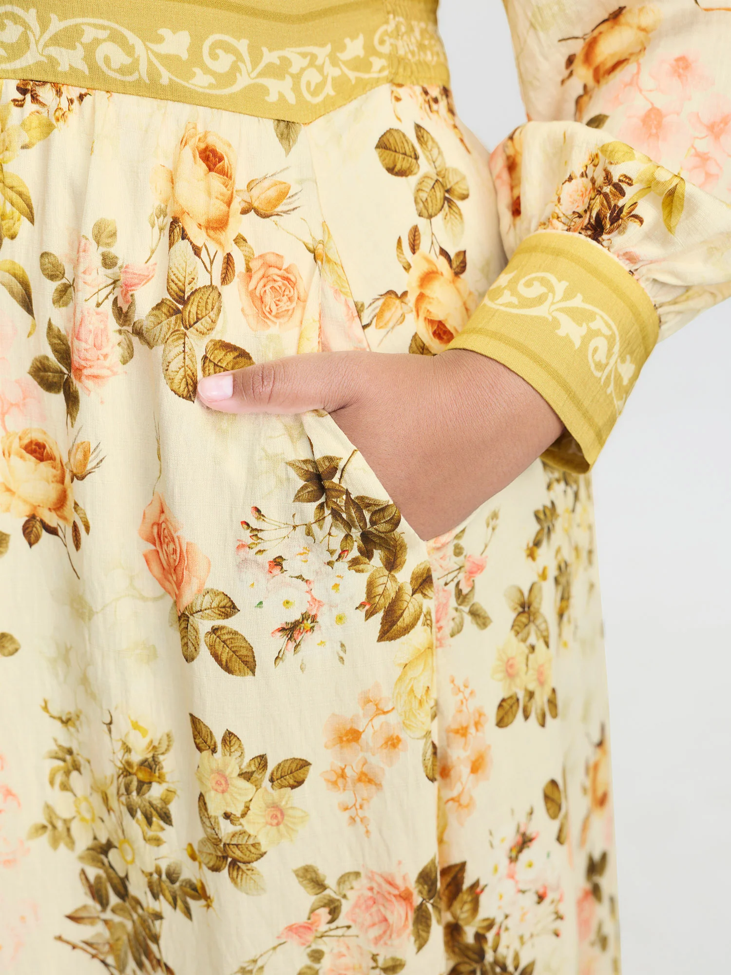 Sunkissed Floral Color Contrast Midi Dress - Image 3