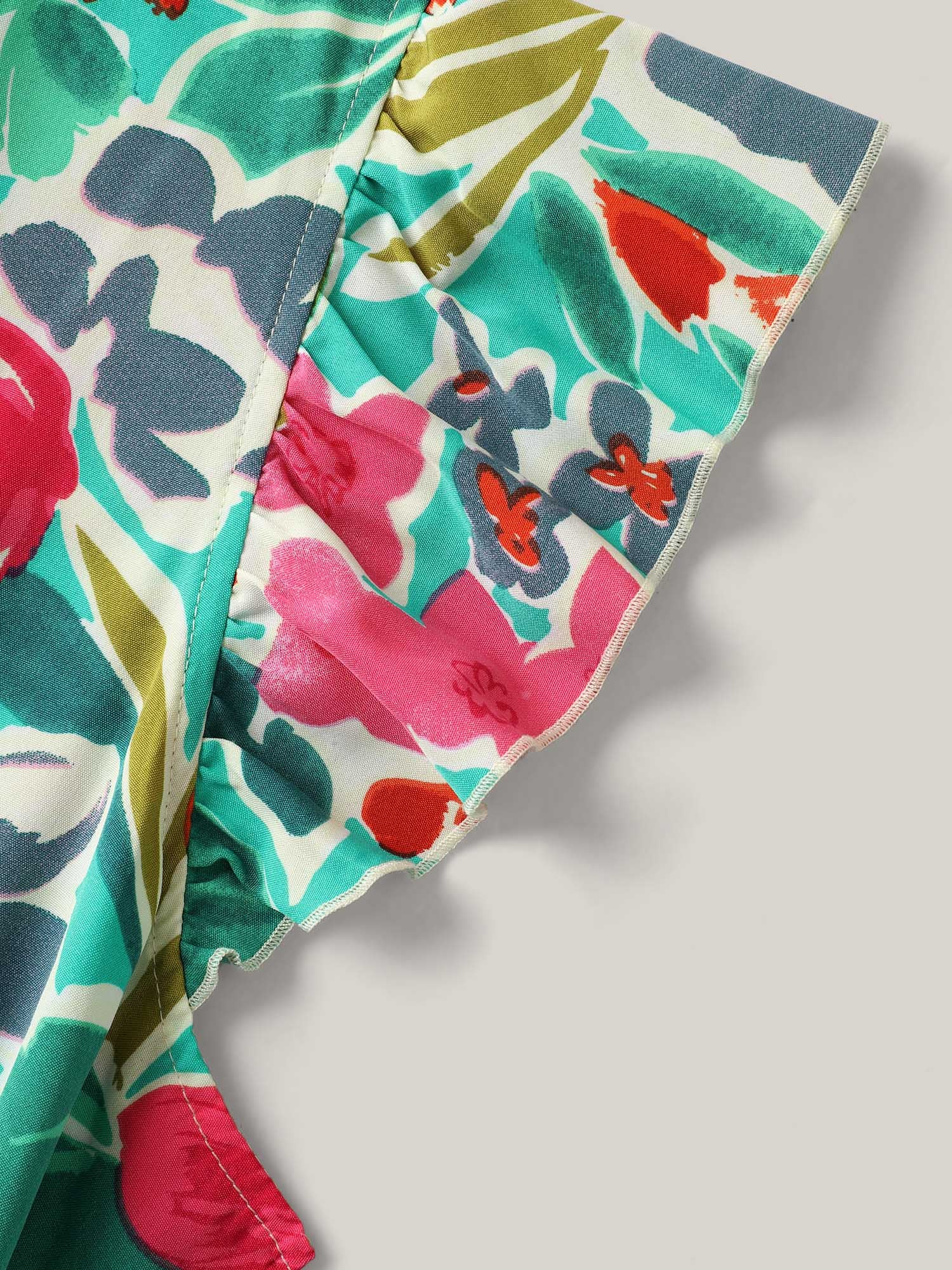 Sunkissed Floral Print Button Wide-Leg Jumpsuit - Image 7