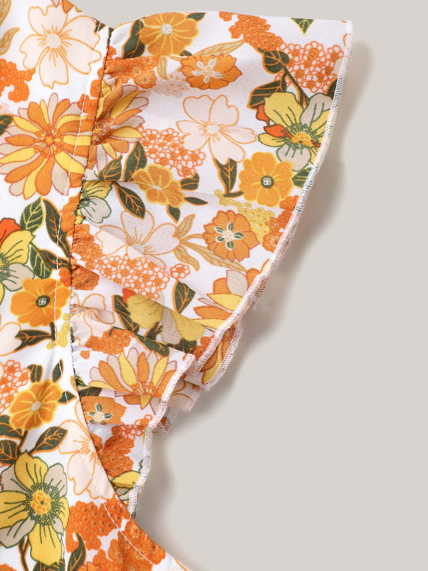 Sunkissed Floral Print Flutter Sleeve Midi Dress - Image 5