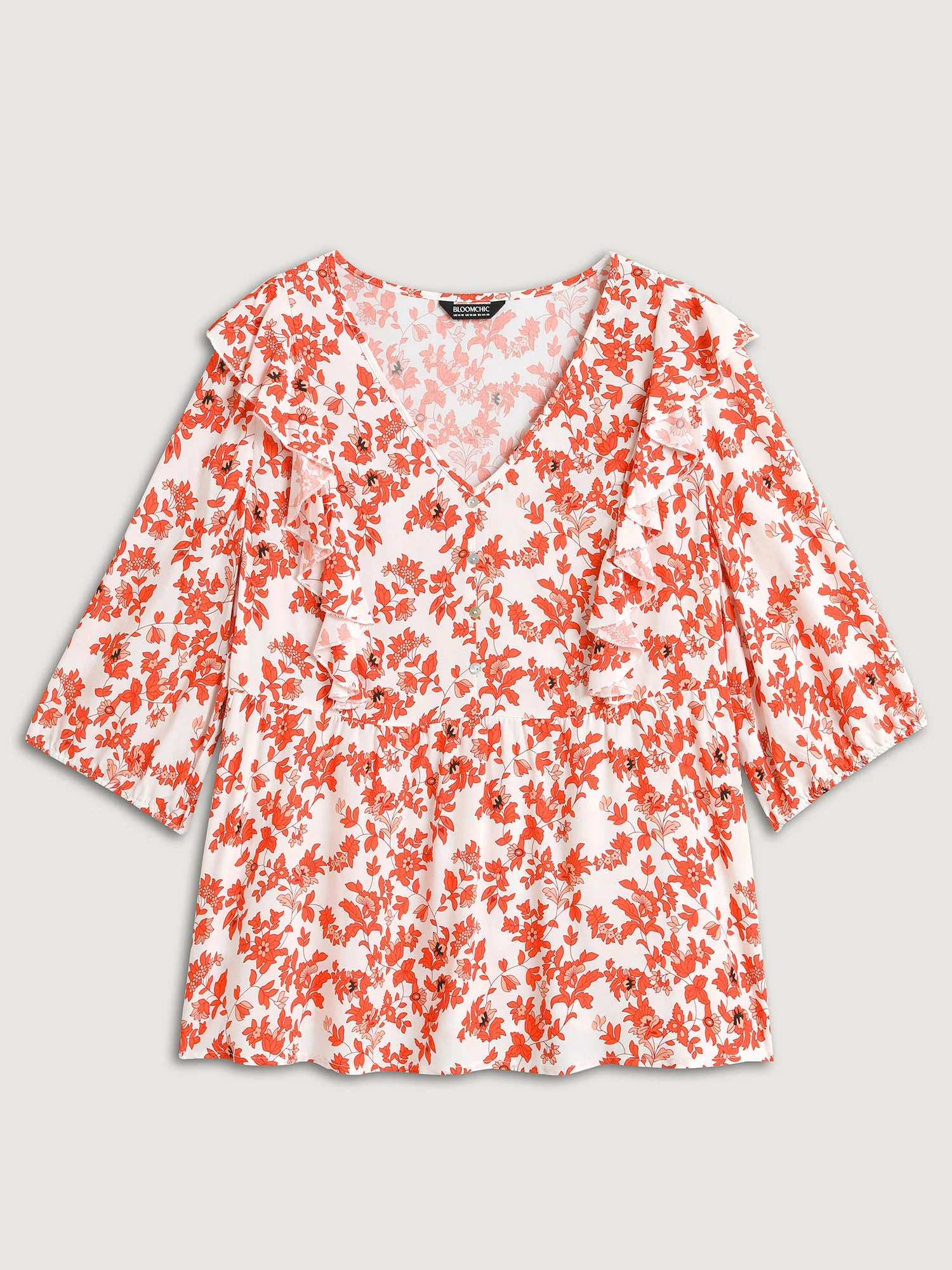 Sunkissed Florals Ruffled Trim Blouse - Image 7
