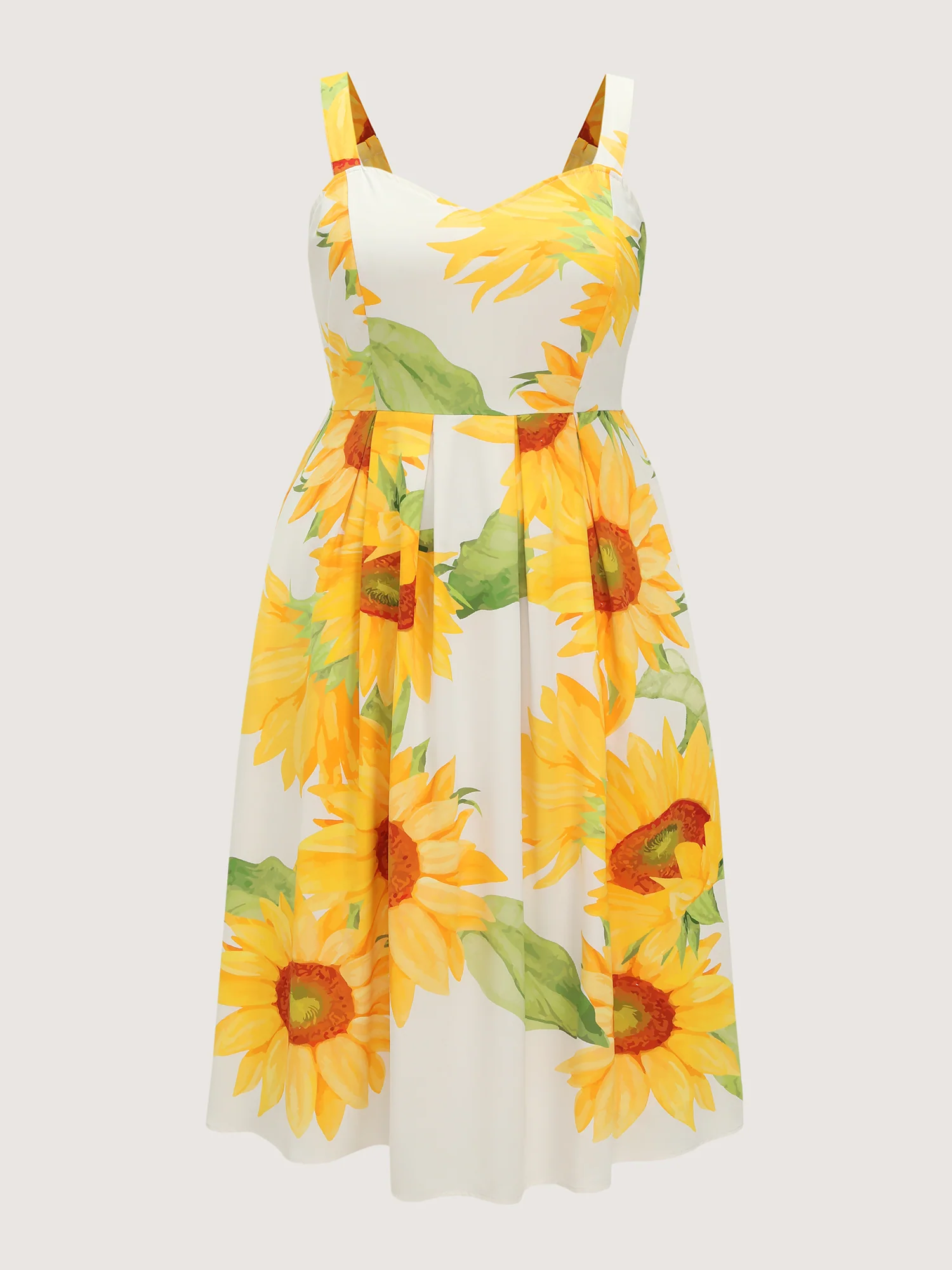 Sunkissed Sunflower Print Shirred Maxi Dress - Image 8