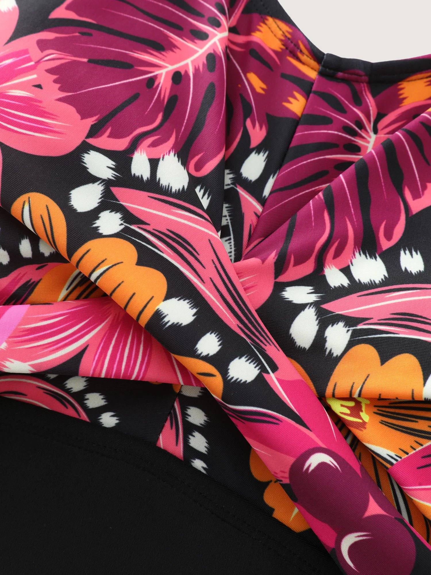 Sunkissed Tropical Floral Shrink Pleat One-Piece Swimsuit - Image 5