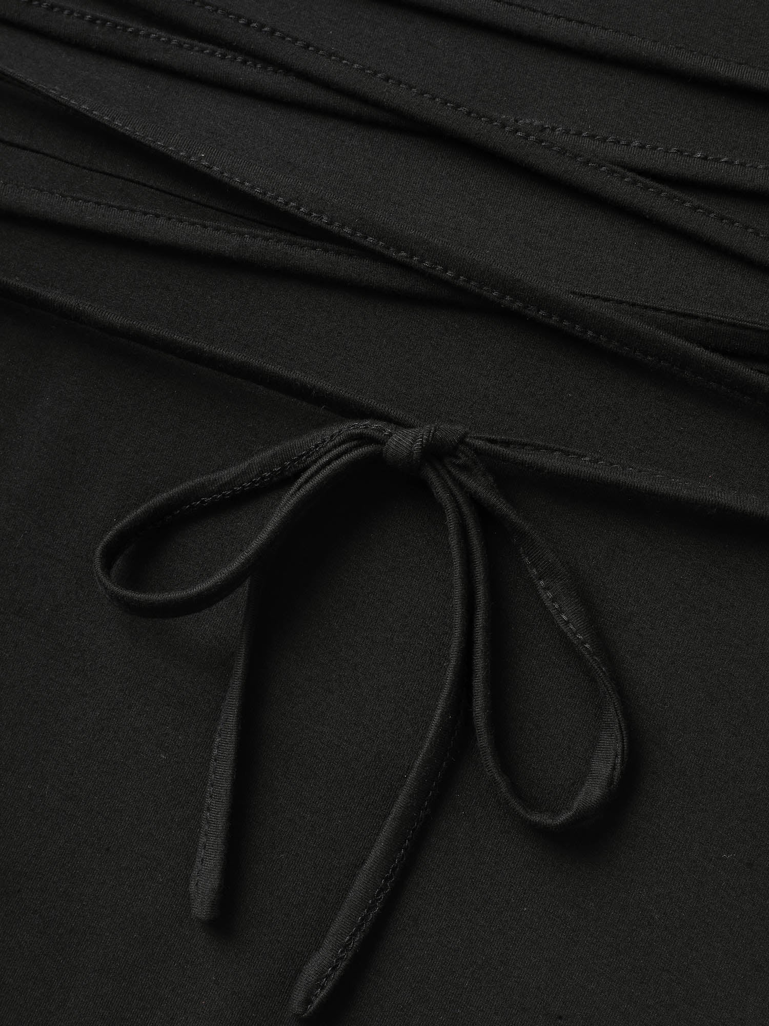 Super Stretchy Back-Tie Pockets Midi Dress - Image 6