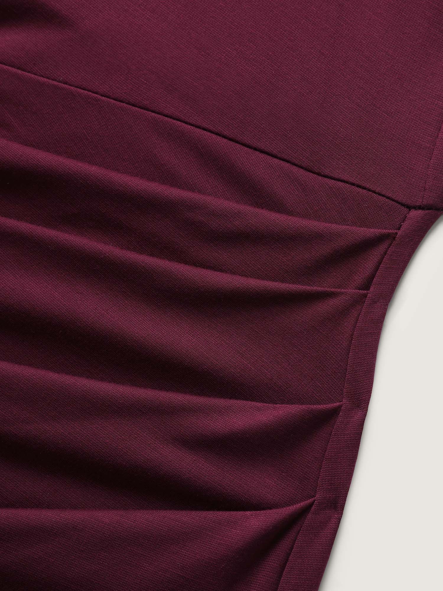 Super Stretchy Bodycon Pleated Midi Dress - Image 7