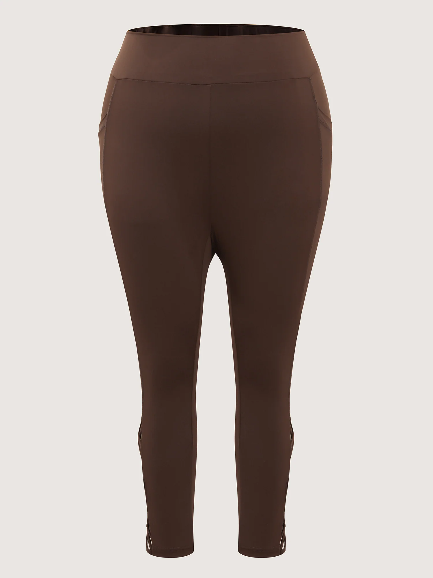 Super Stretchy Crisscross Pockets Capri Leggings - Image 10