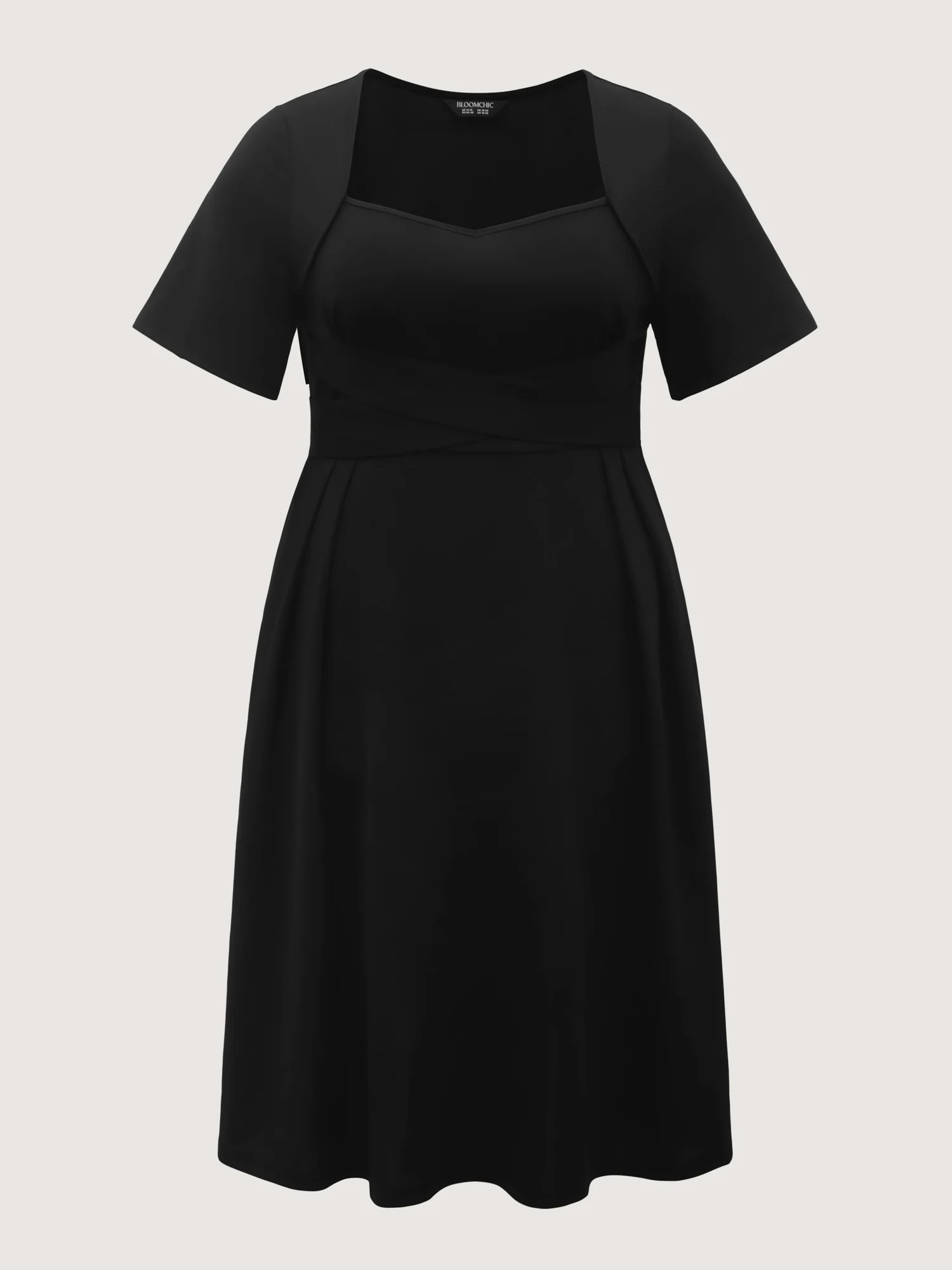 Super Stretchy Overlap Waist Midi Dress - Image 7