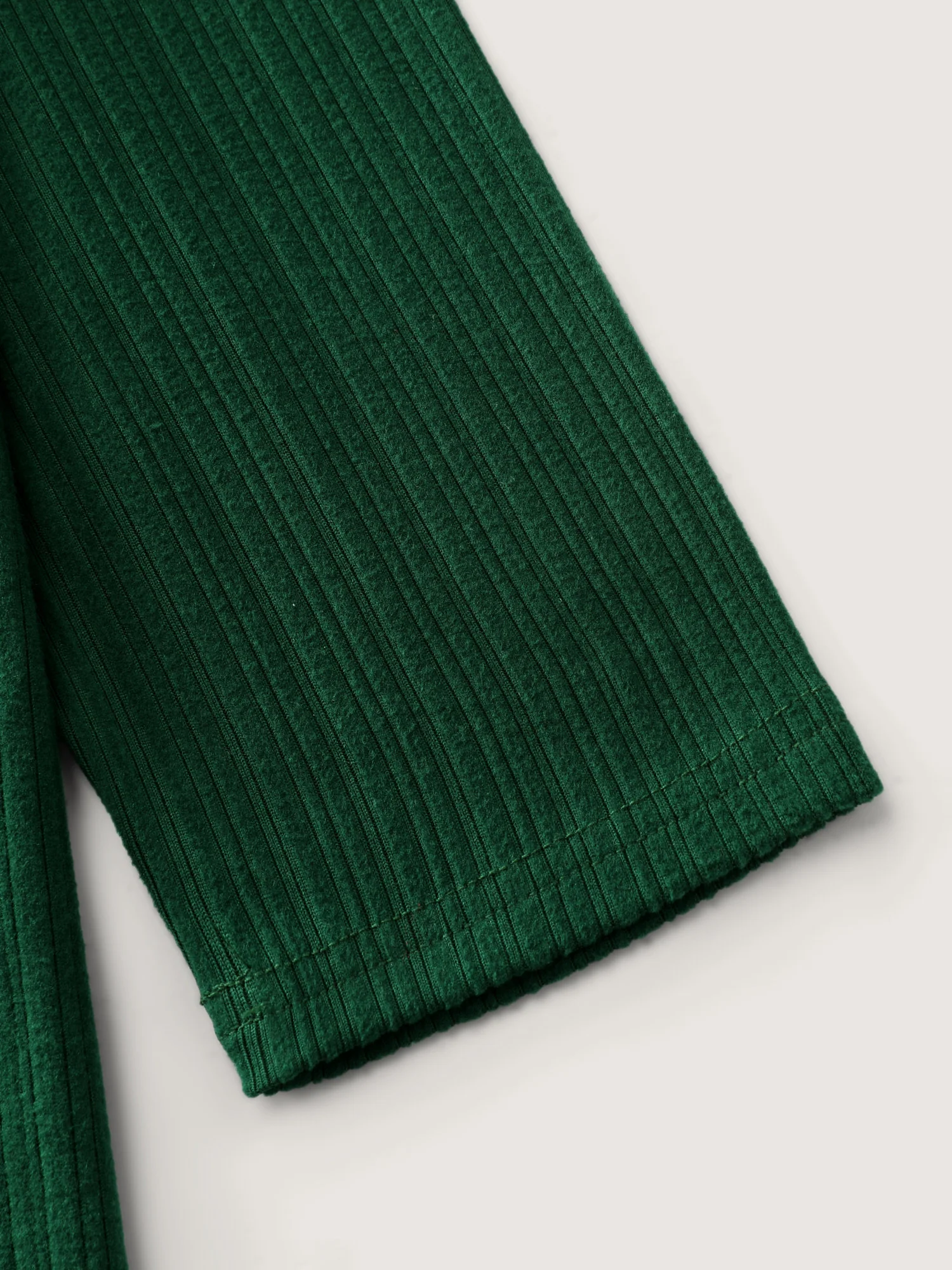 Super Stretchy Ribbed Asymmetrical Neck T-Shirt - Image 6