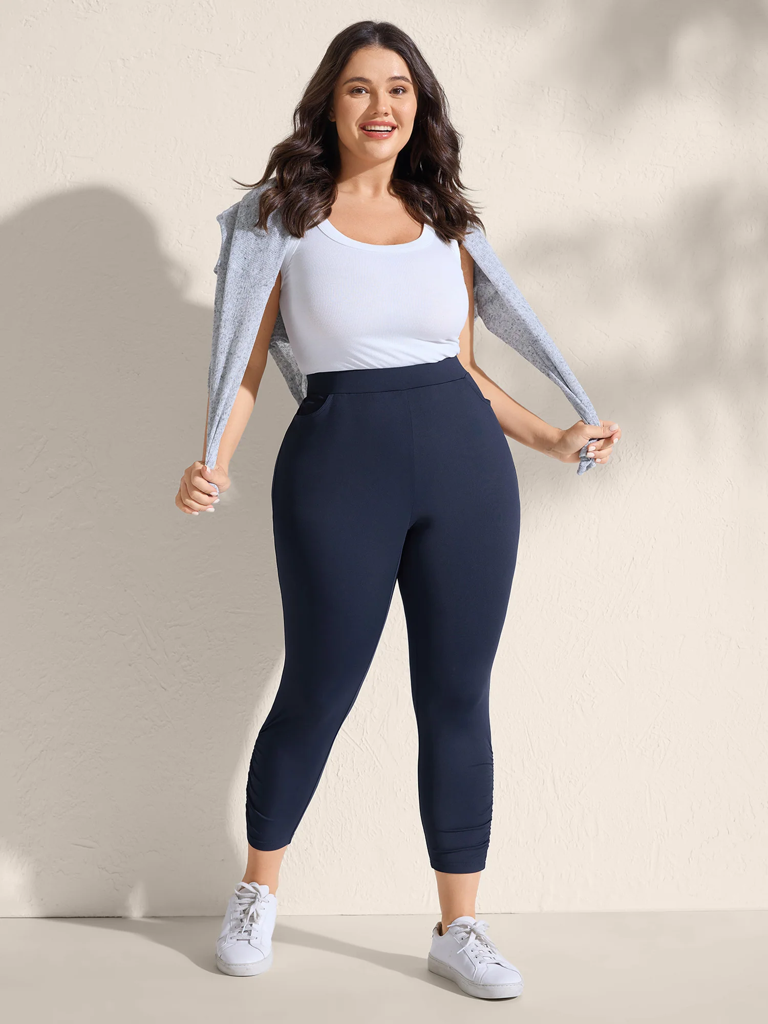 Super Stretchy Skinny-Fit Cuffed Pants - Image 2
