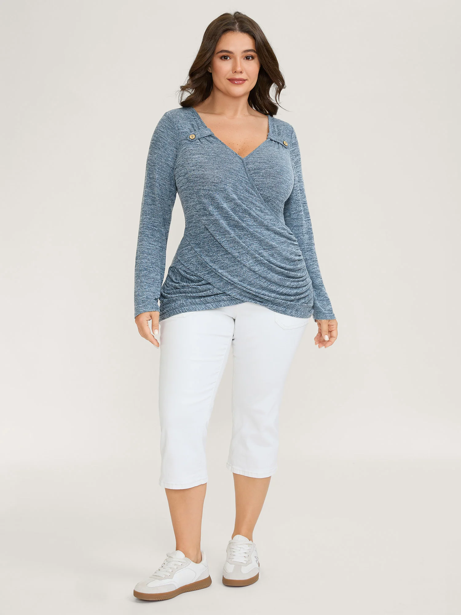Super Stretchy Supersoft Wrap-Around T-Shirt - Image 3