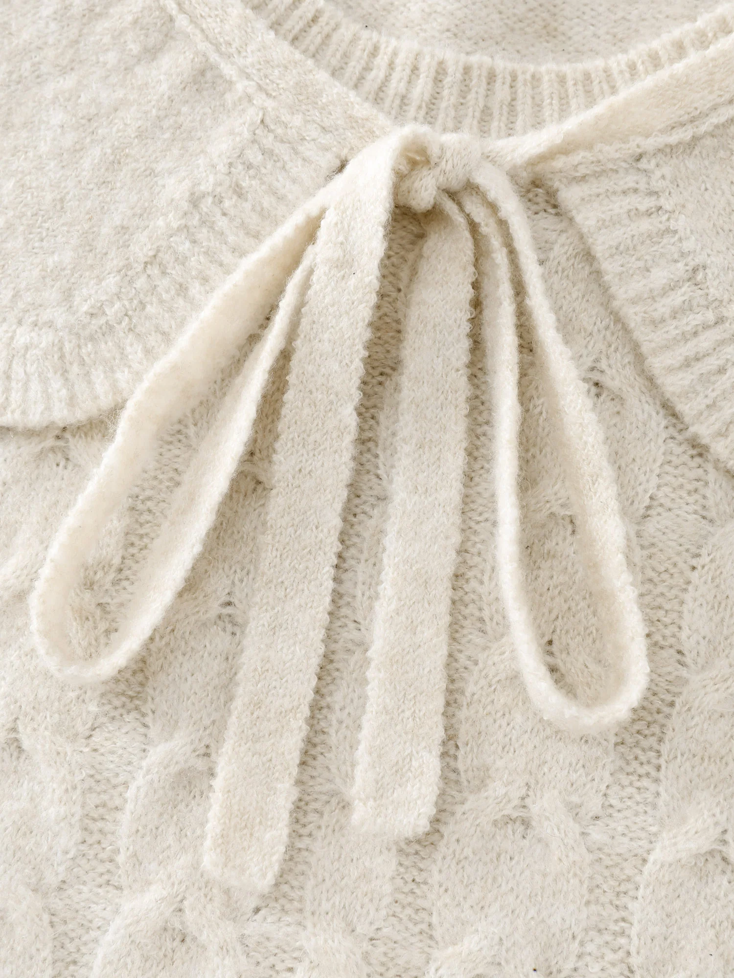 Supersoft 2-in-1 Cable Knit Shawl-Tie Pullover - Image 7