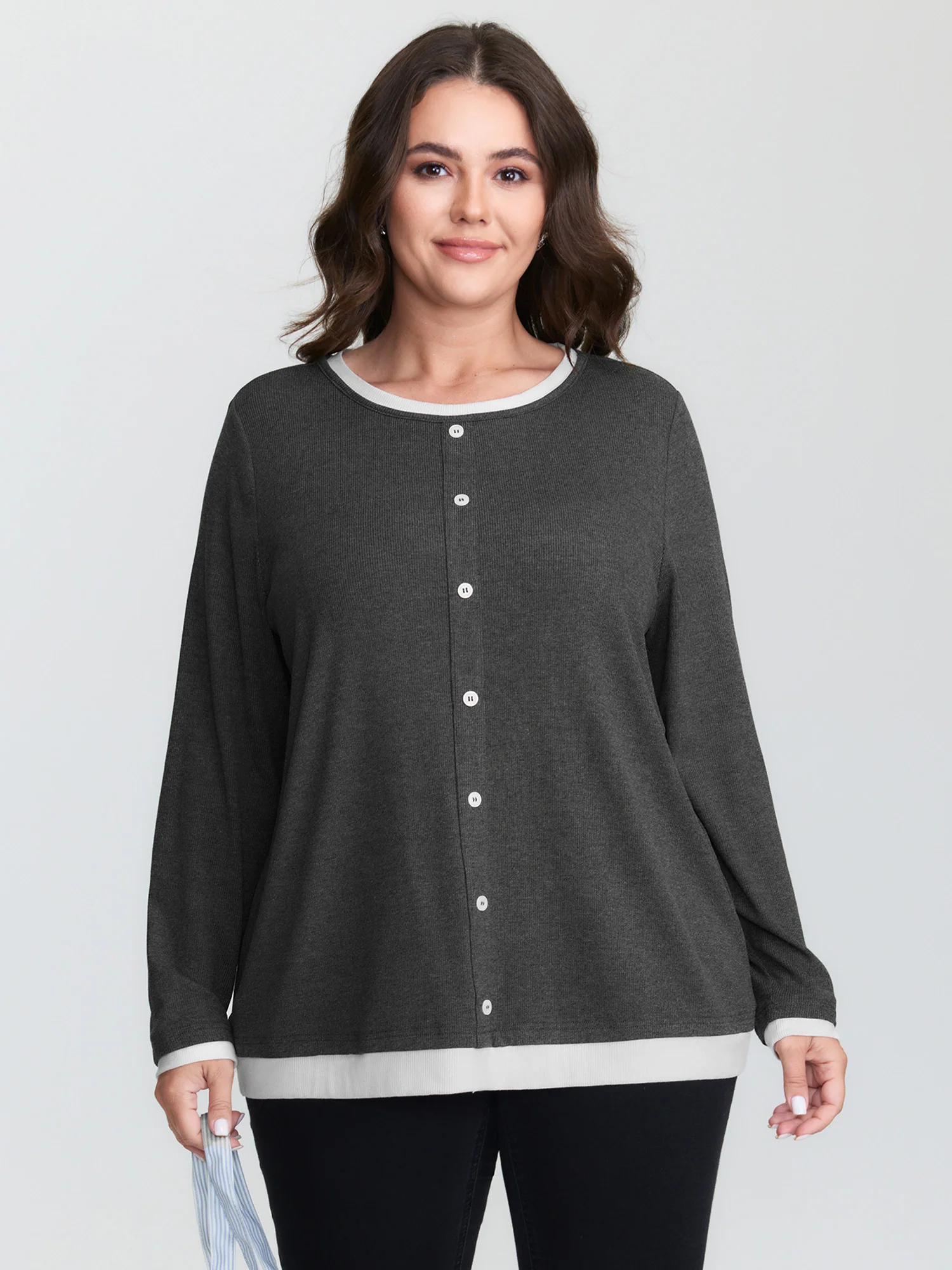 Supersoft 2-In-1 Color Contrast T-Shirt - Image 2