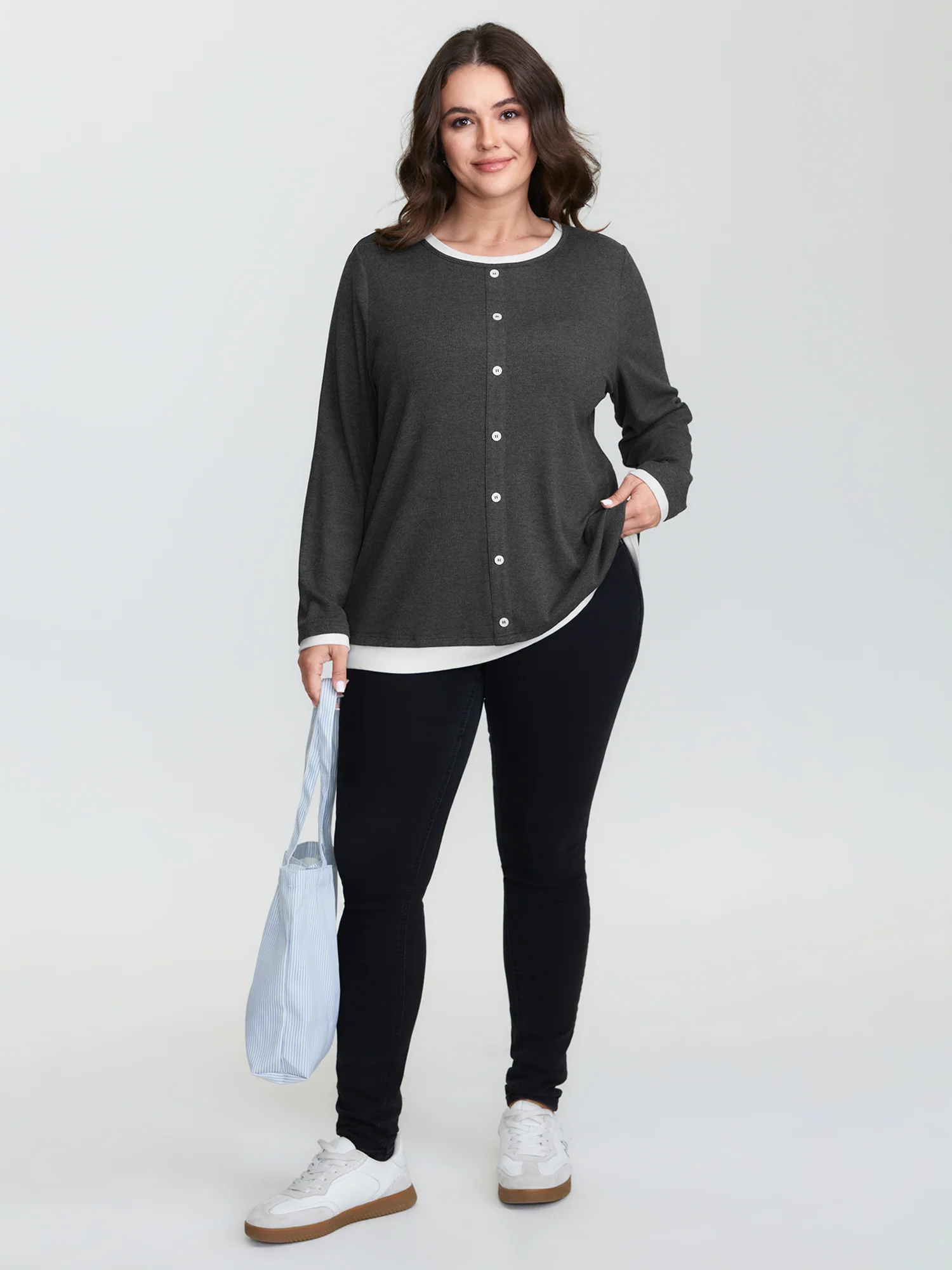Supersoft 2-In-1 Color Contrast T-Shirt - Image 3