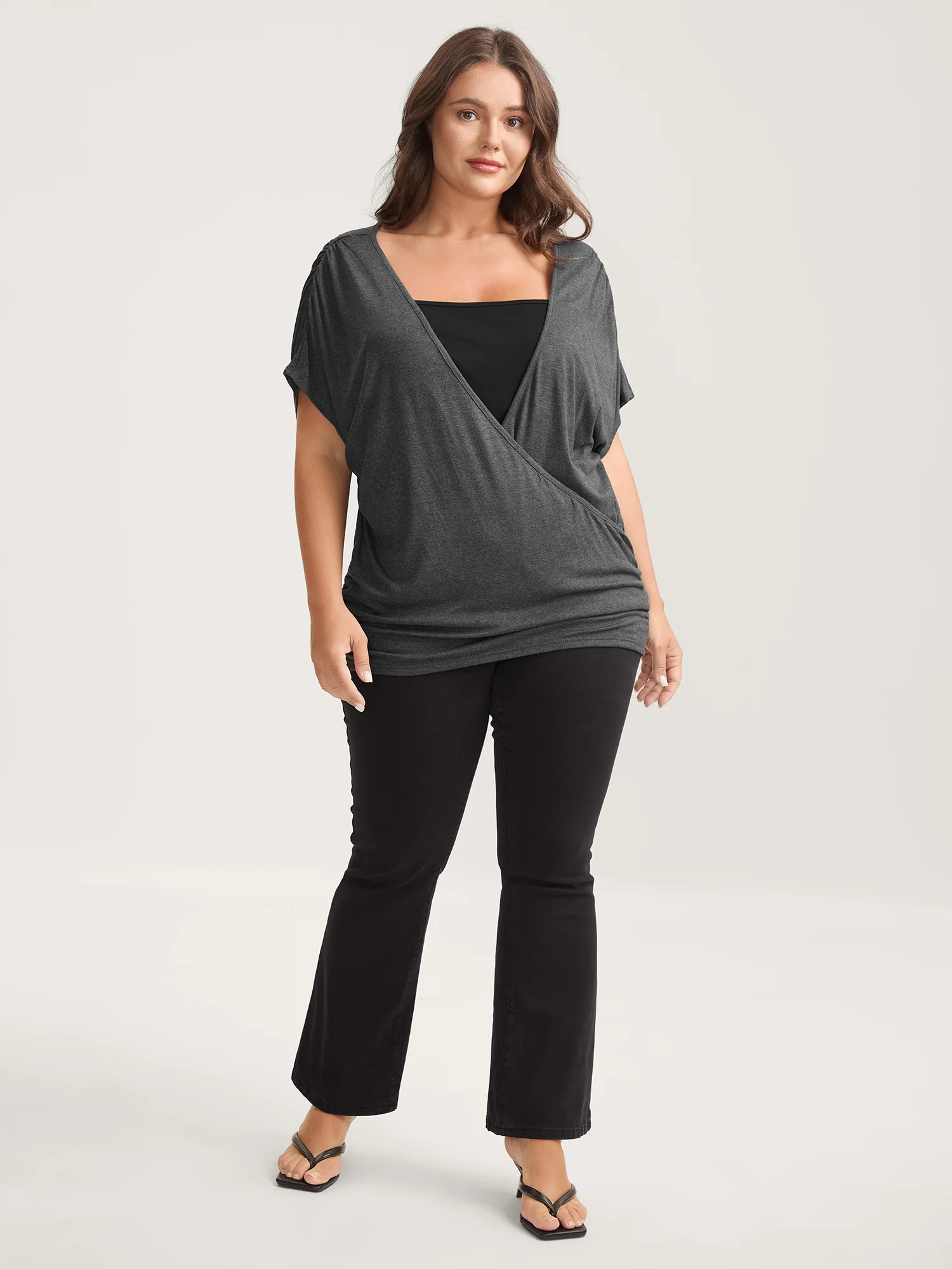 Supersoft 2-In-1 Plain Knit Top - Image 3