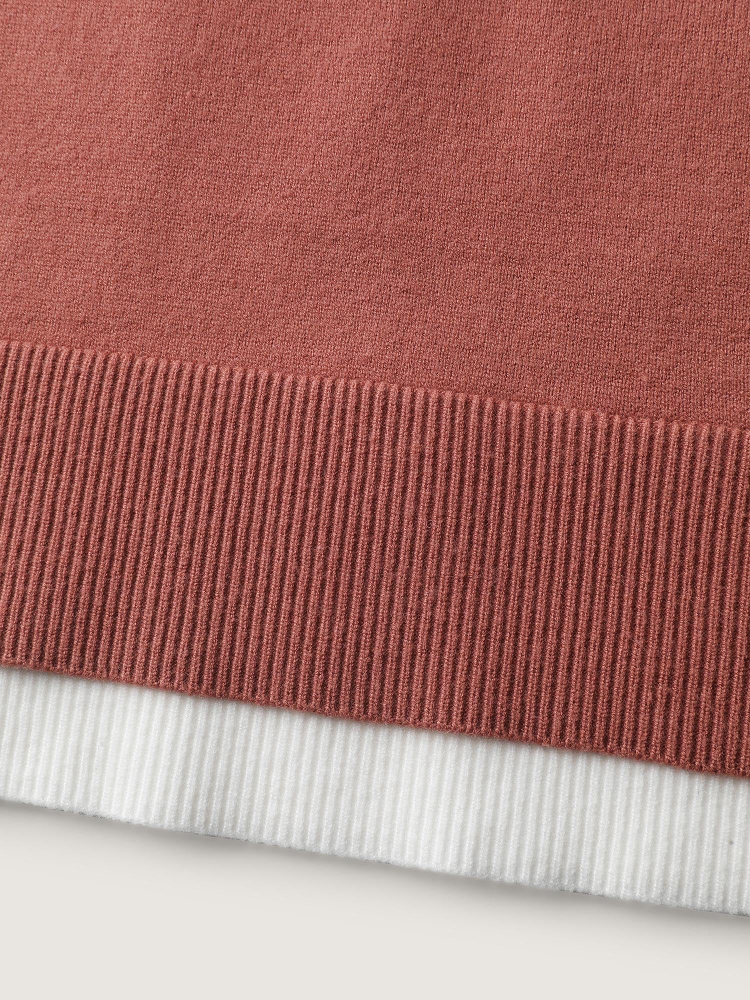 Supersoft 2-in-1 Polo Collar Color Contrast Pullover - Image 9