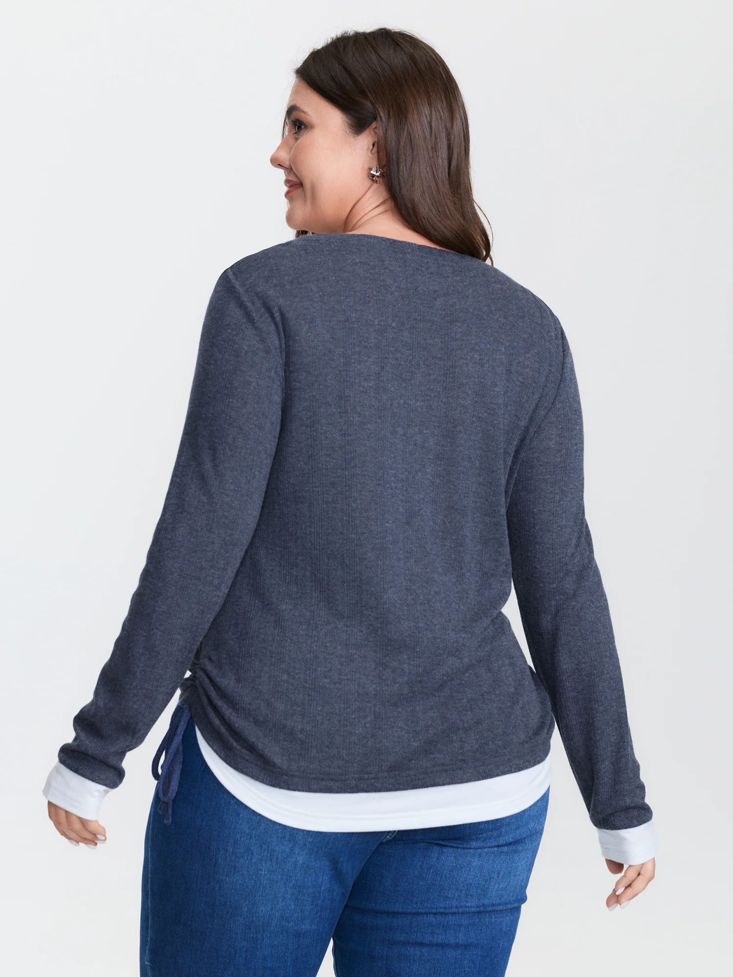 Supersoft 2-in-1 Textured Color Contrast T-Shirt - Image 5