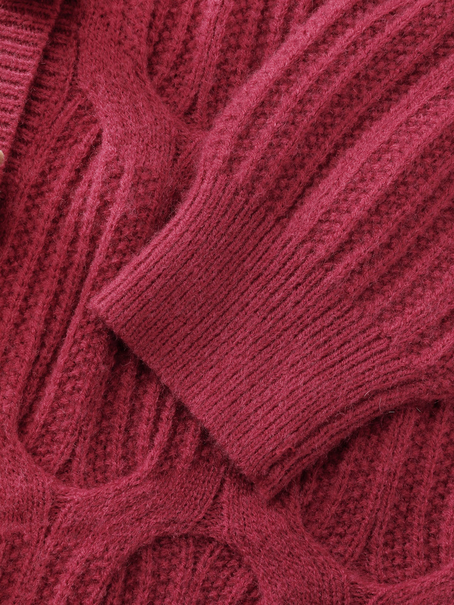 Supersoft 3D Button Cozy Holiday Knit Cardigan - Image 8