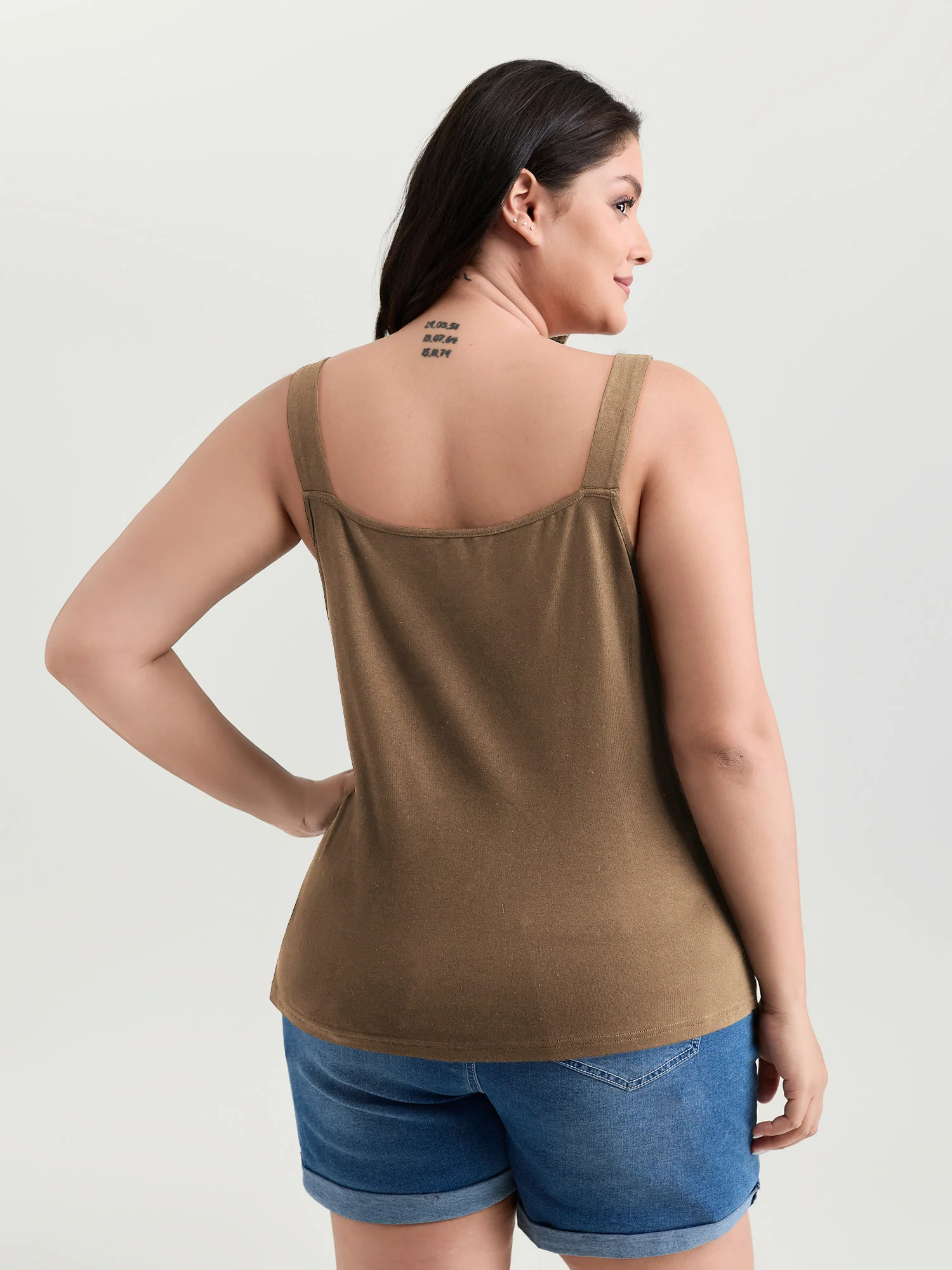 Supersoft Adjustable Shoulder Strap Plain Tank Top - Image 10