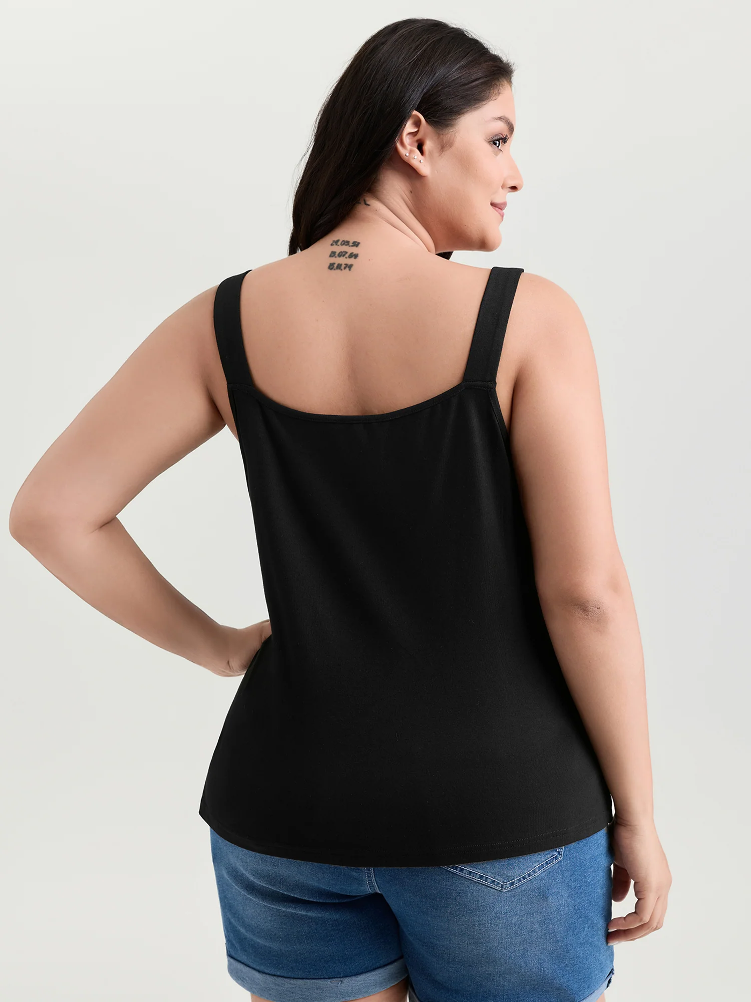 Supersoft Adjustable Shoulder Strap Plain Tank Top - Image 4