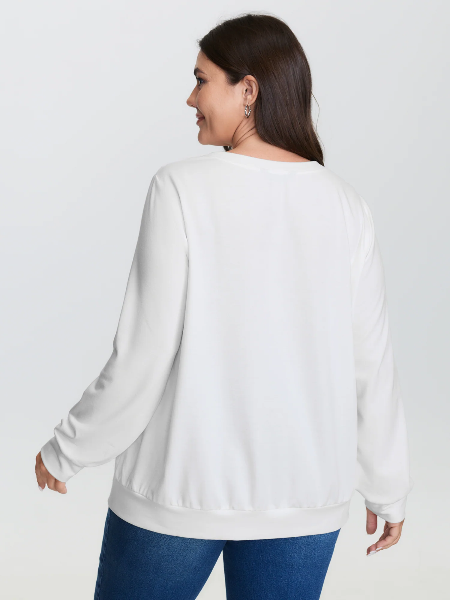 Supersoft Anchor Motif Drop Shoulder Sweatshirt - Image 4