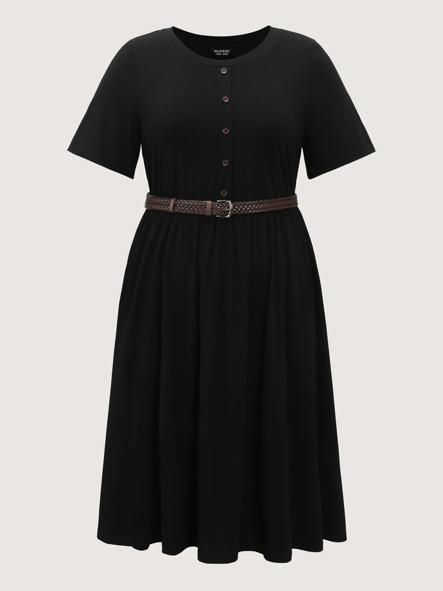 Supersoft Belt Detail Button Midi Dress - Image 7