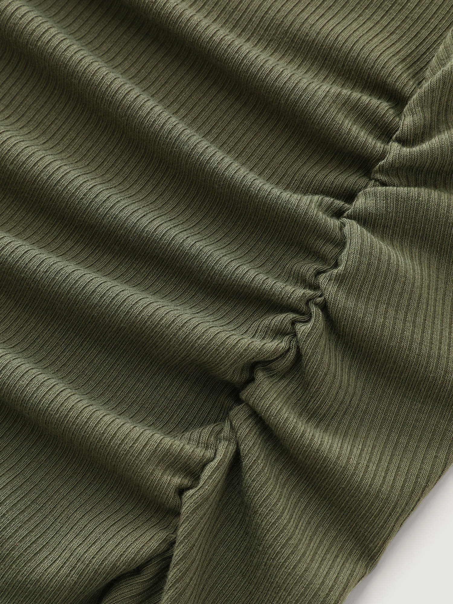 Supersoft Boat Neck Stretchy Ribbed Ruched T-Shirt - Image 7