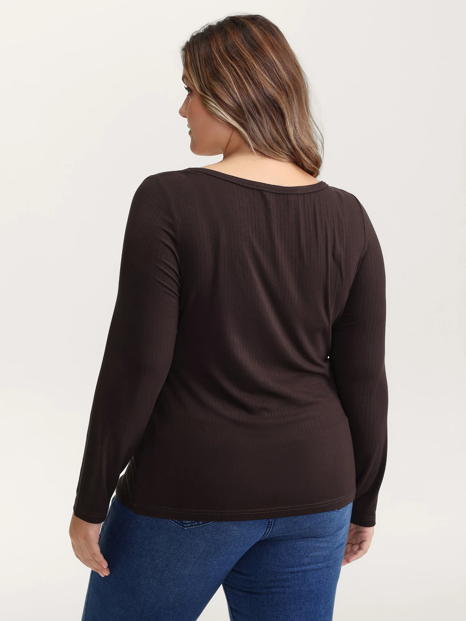 Supersoft Bodycon Fit Half-Placket T-Shirt - Image 5