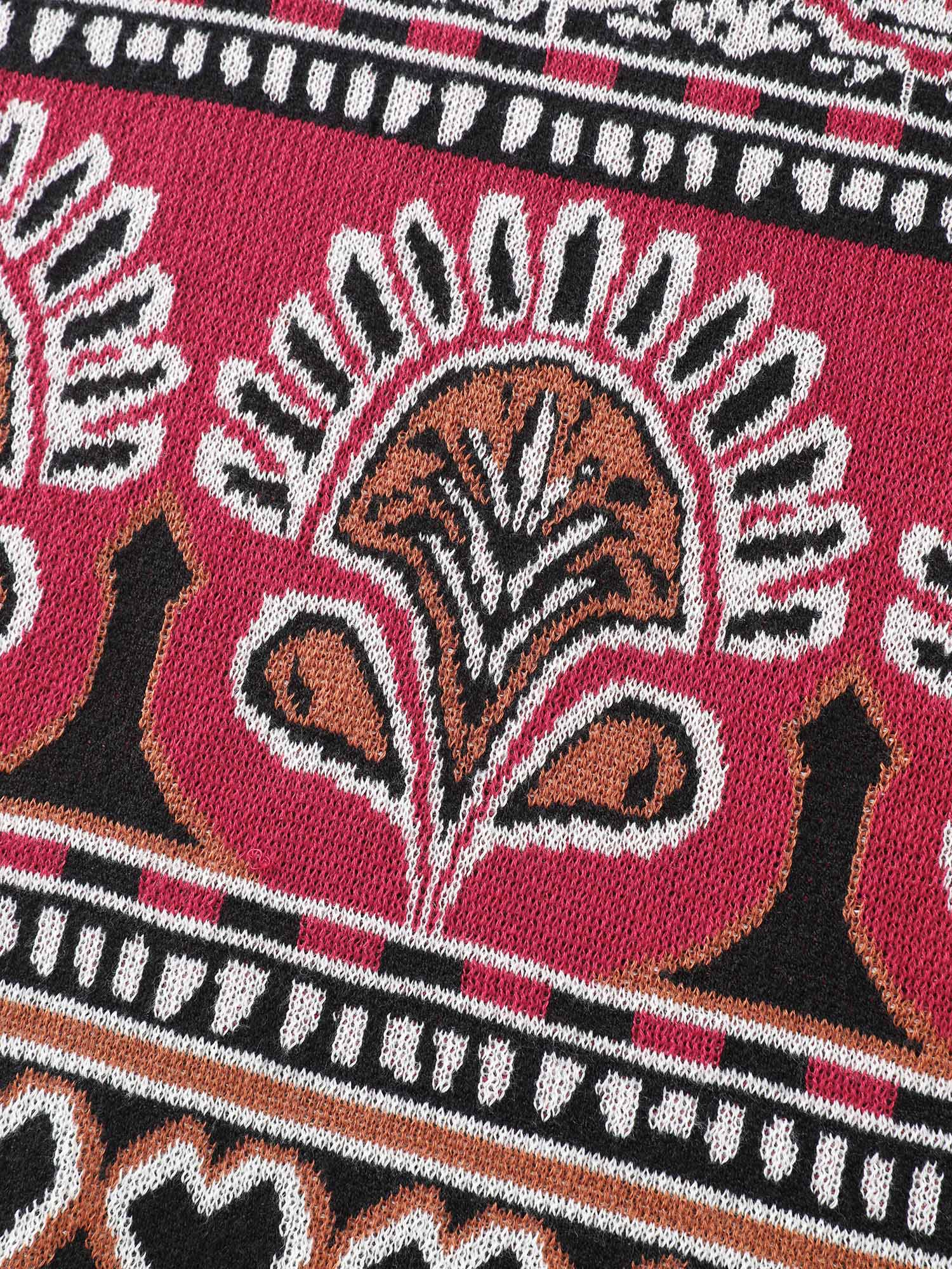 Supersoft Boho Pattern Jacquard Pullover - Image 5