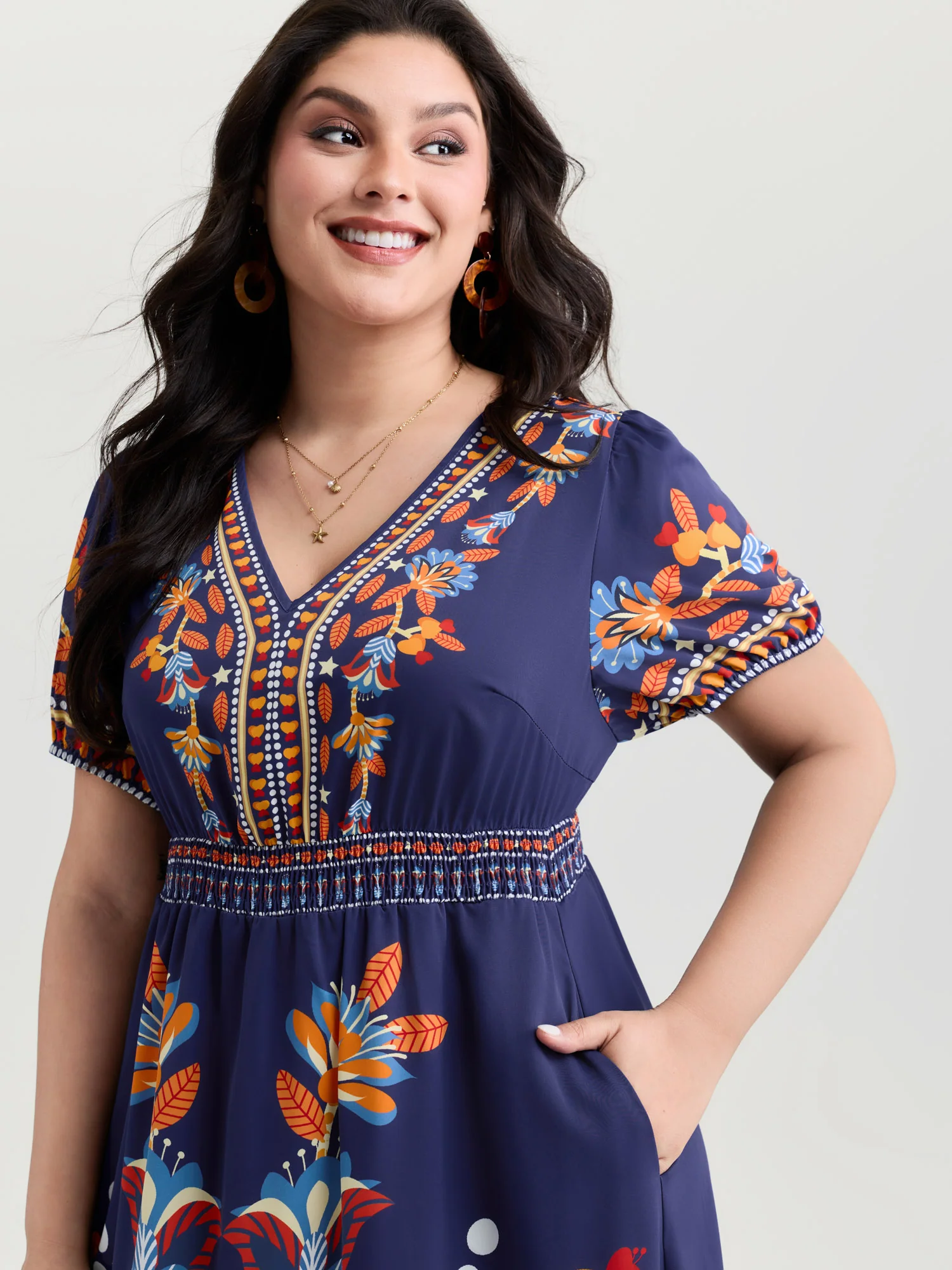 Supersoft Bright Floral Print Midi Dress - Image 2