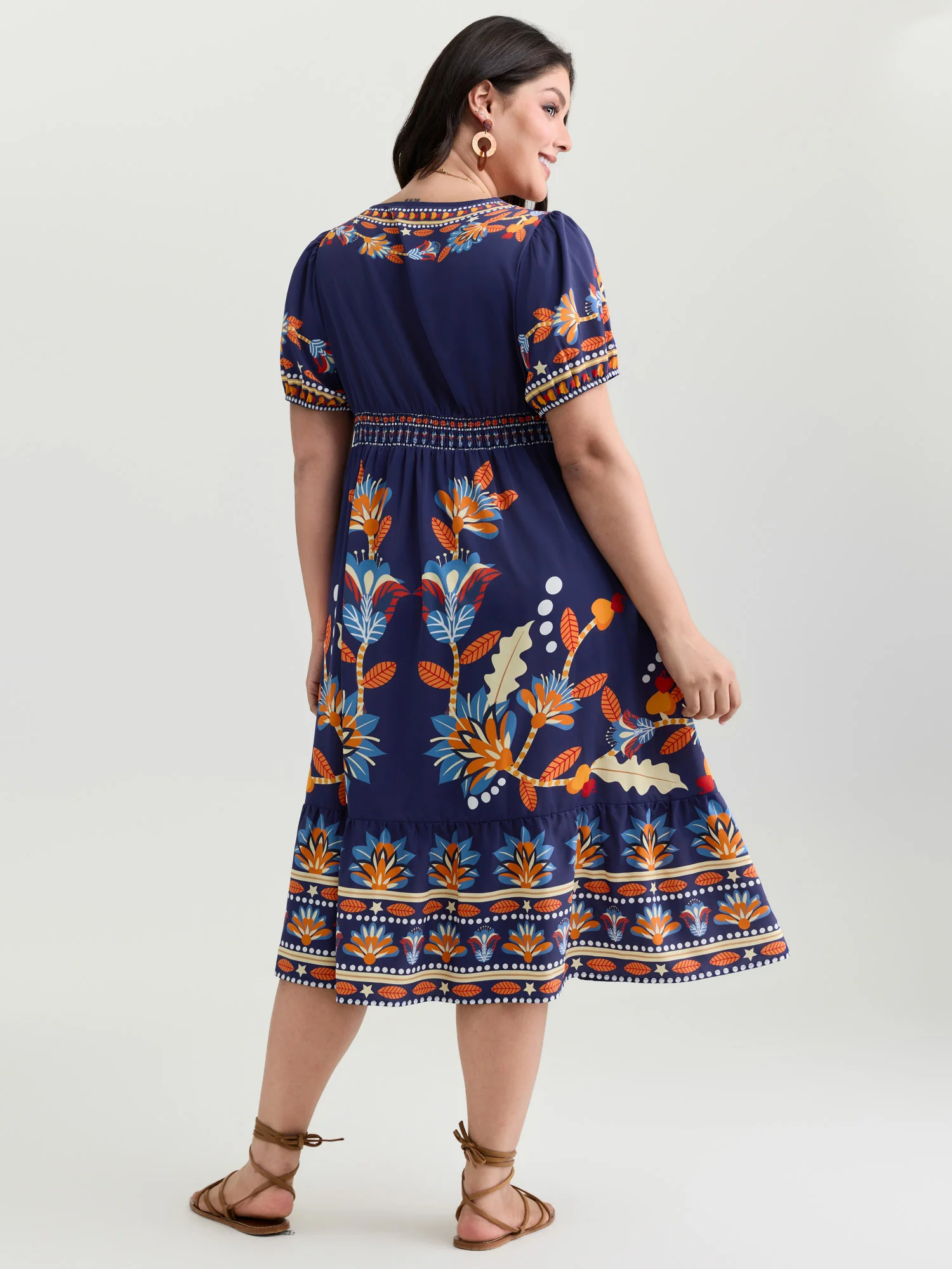 Supersoft Bright Floral Print Midi Dress - Image 4