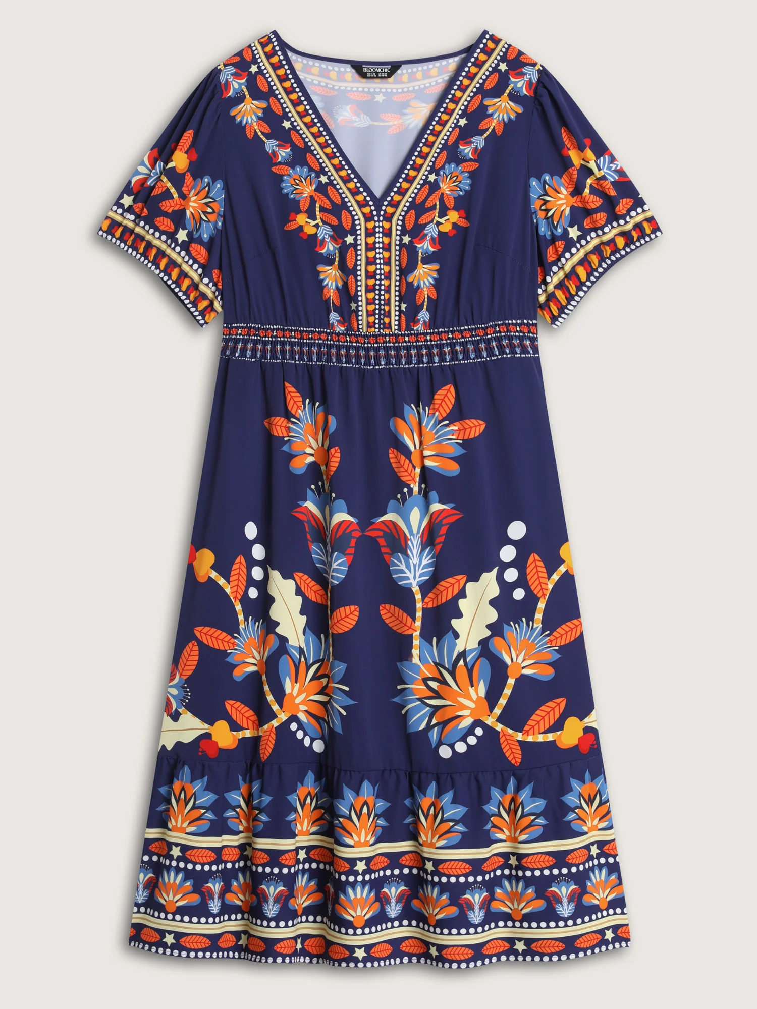 Supersoft Bright Floral Print Midi Dress - Image 7