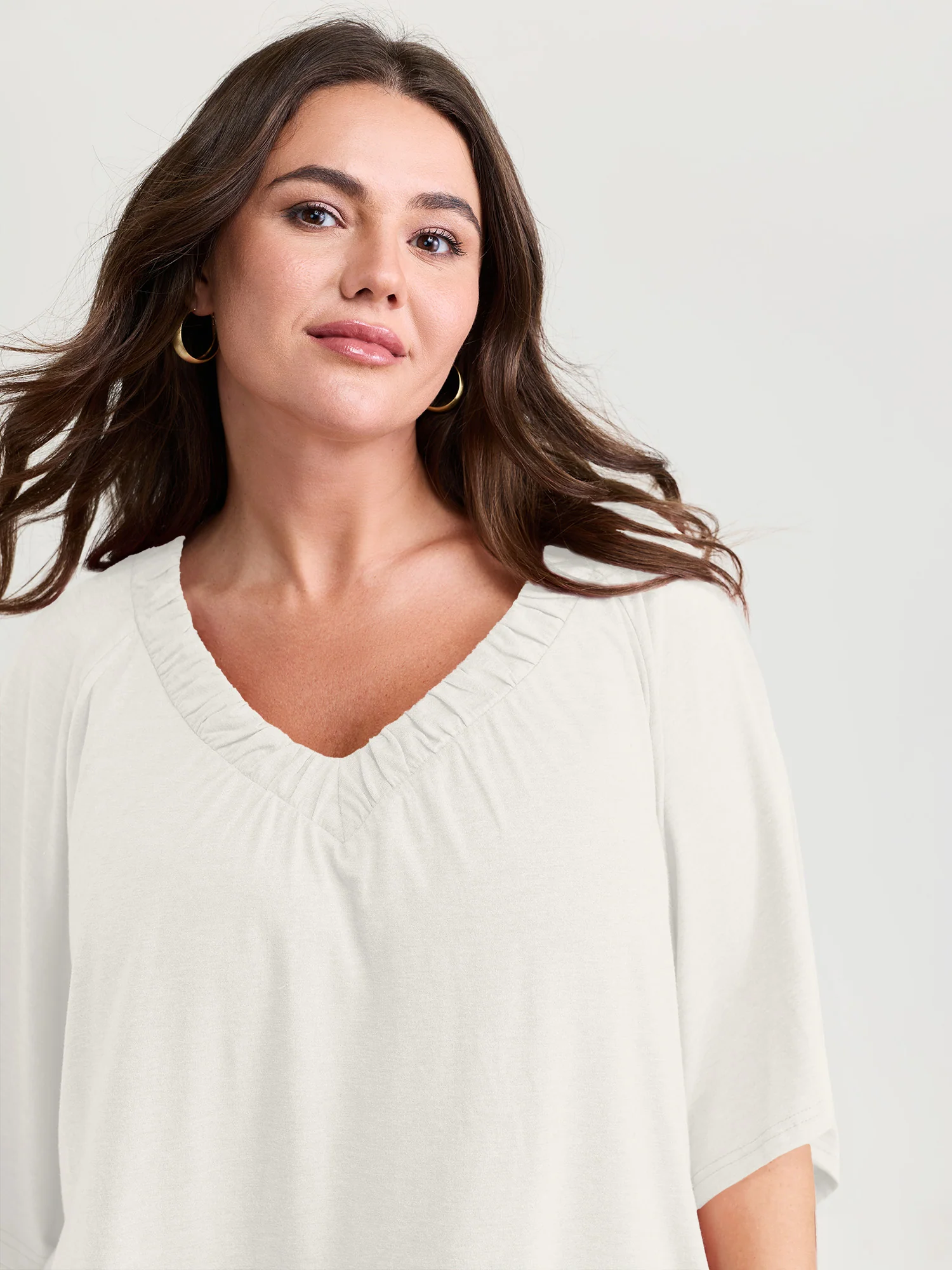 Supersoft Bust-Friendly Flowy Plain Top - Image 13