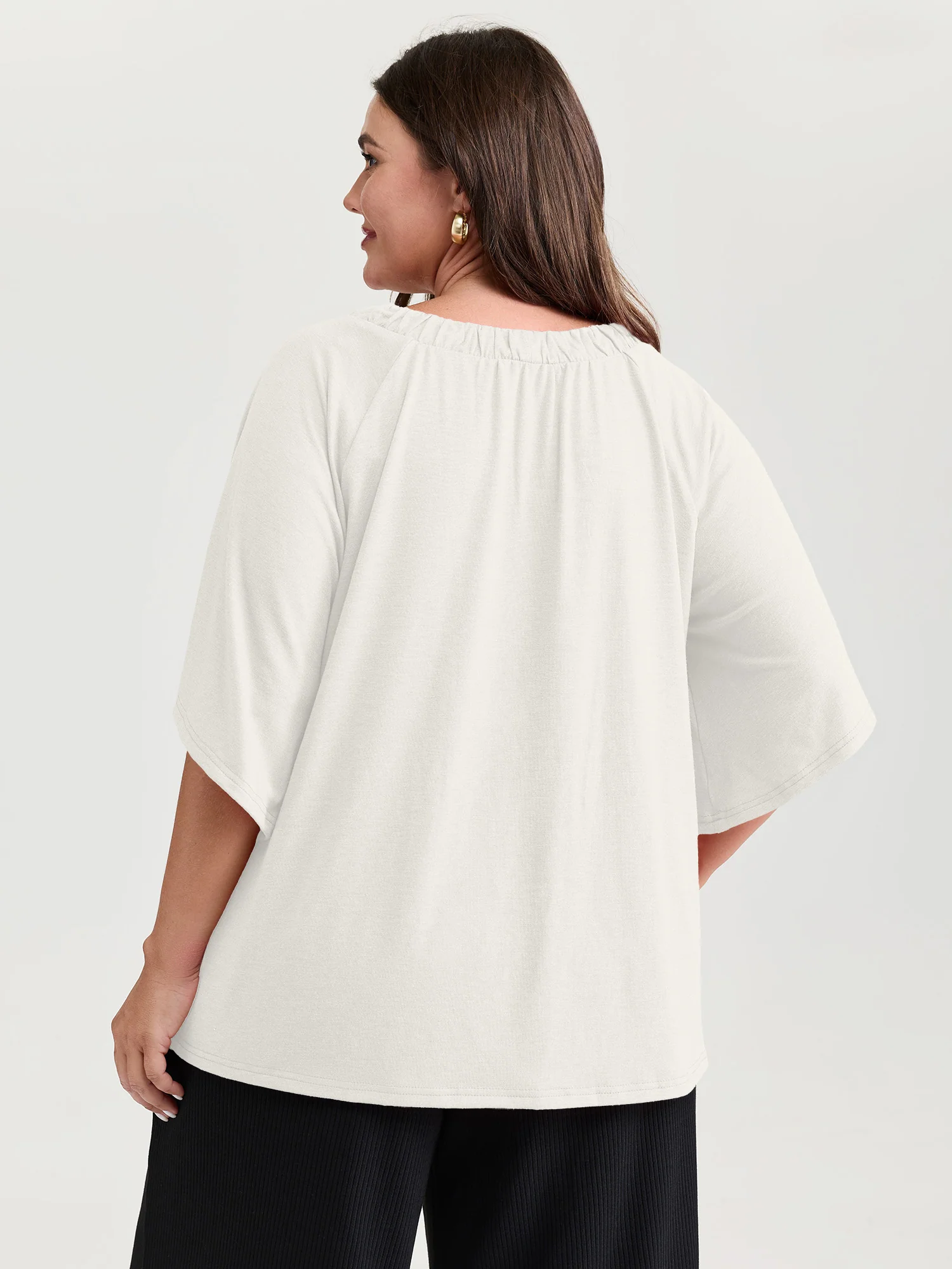 Supersoft Bust-Friendly Flowy Plain Top - Image 14