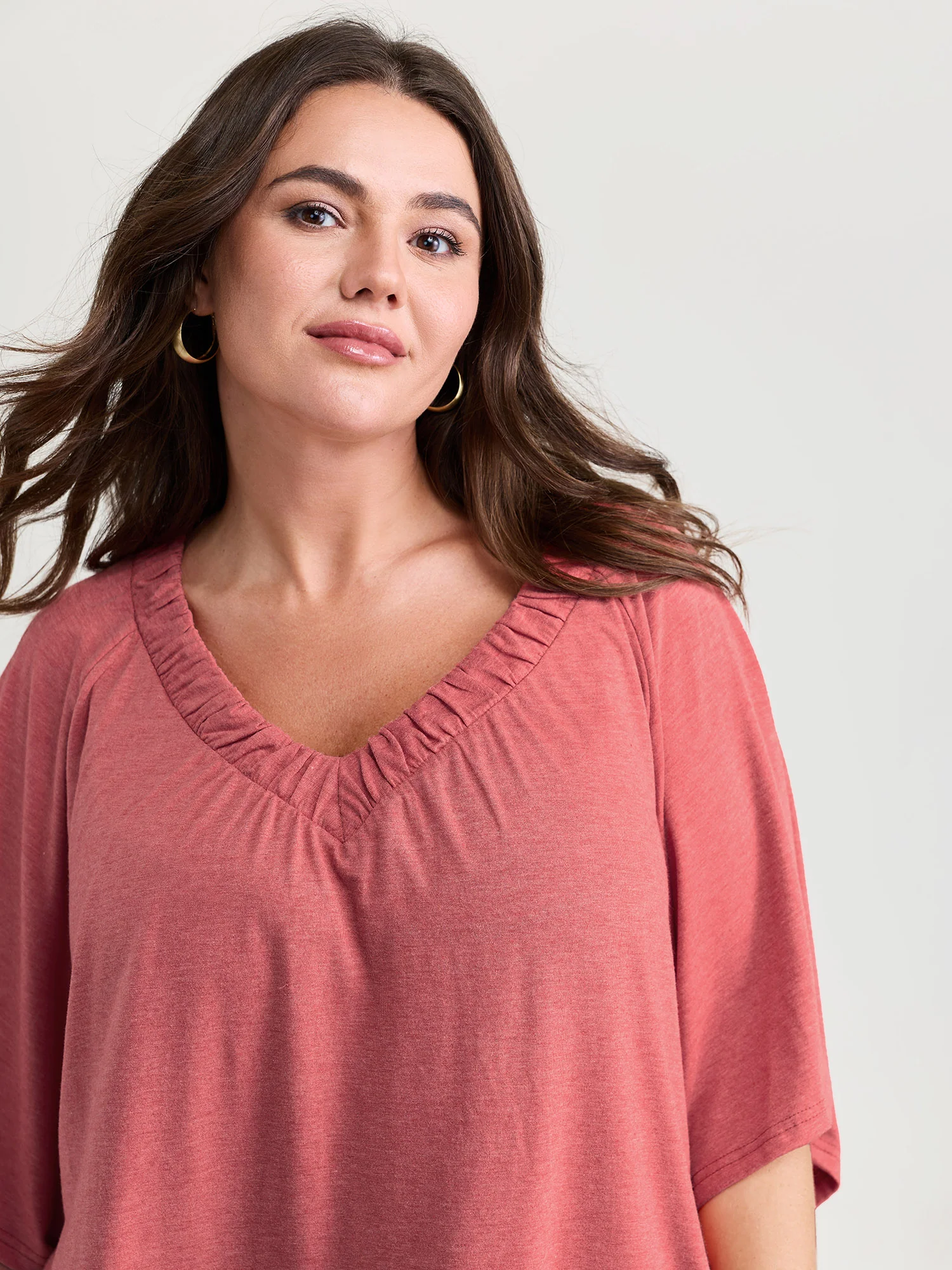 Supersoft Bust-Friendly Flowy Plain Top - Image 3