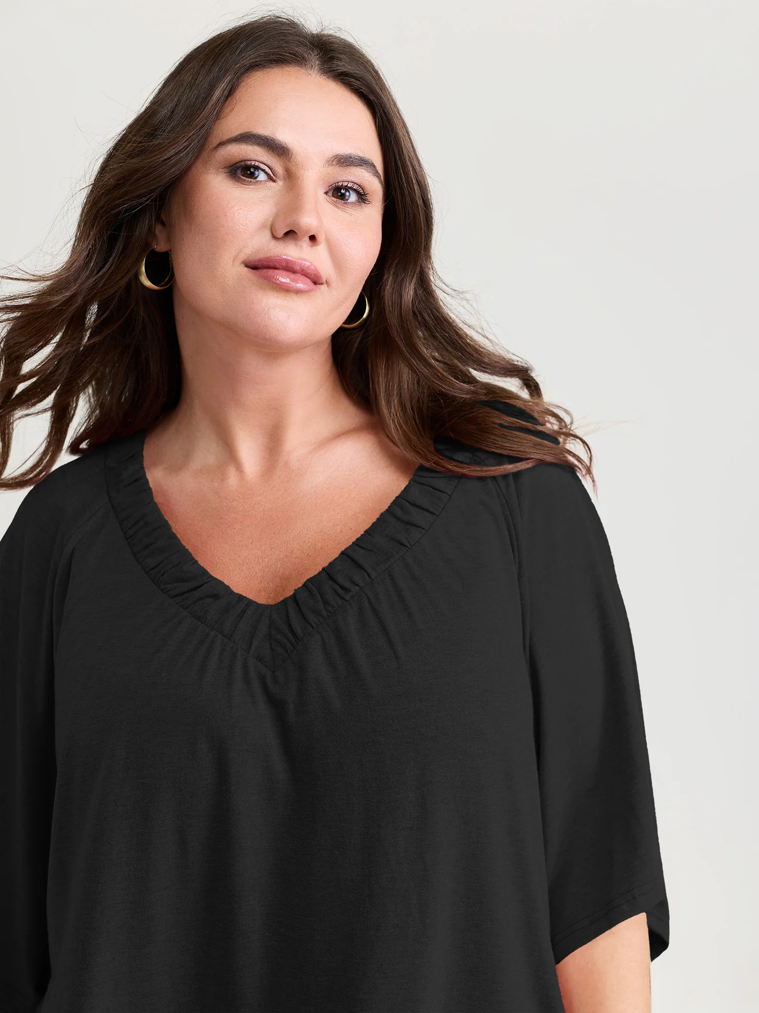 Supersoft Bust-Friendly Flowy Plain Top - Image 9