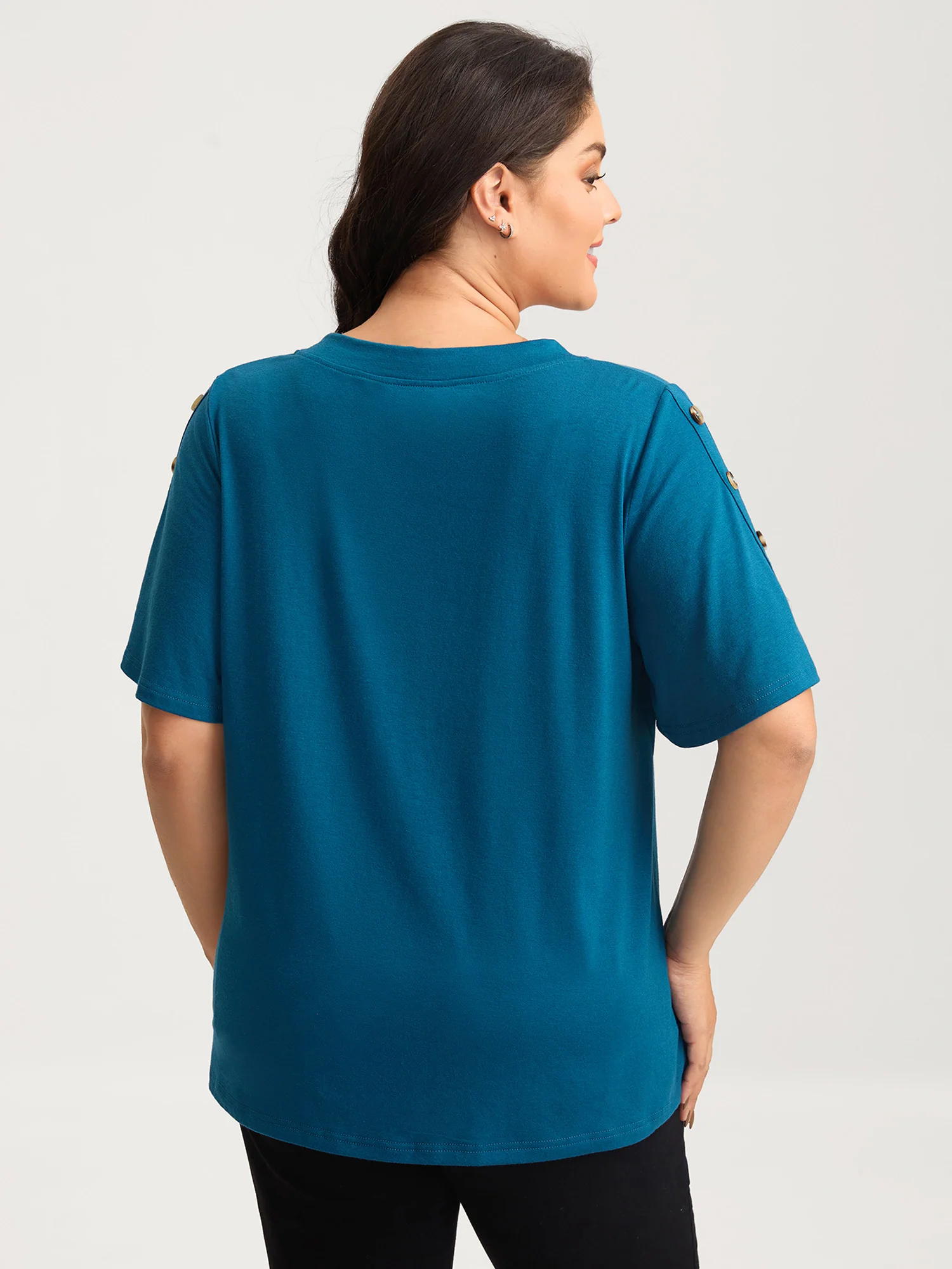 Supersoft Bust-Friendly Pleated T-Shirt - Image 4