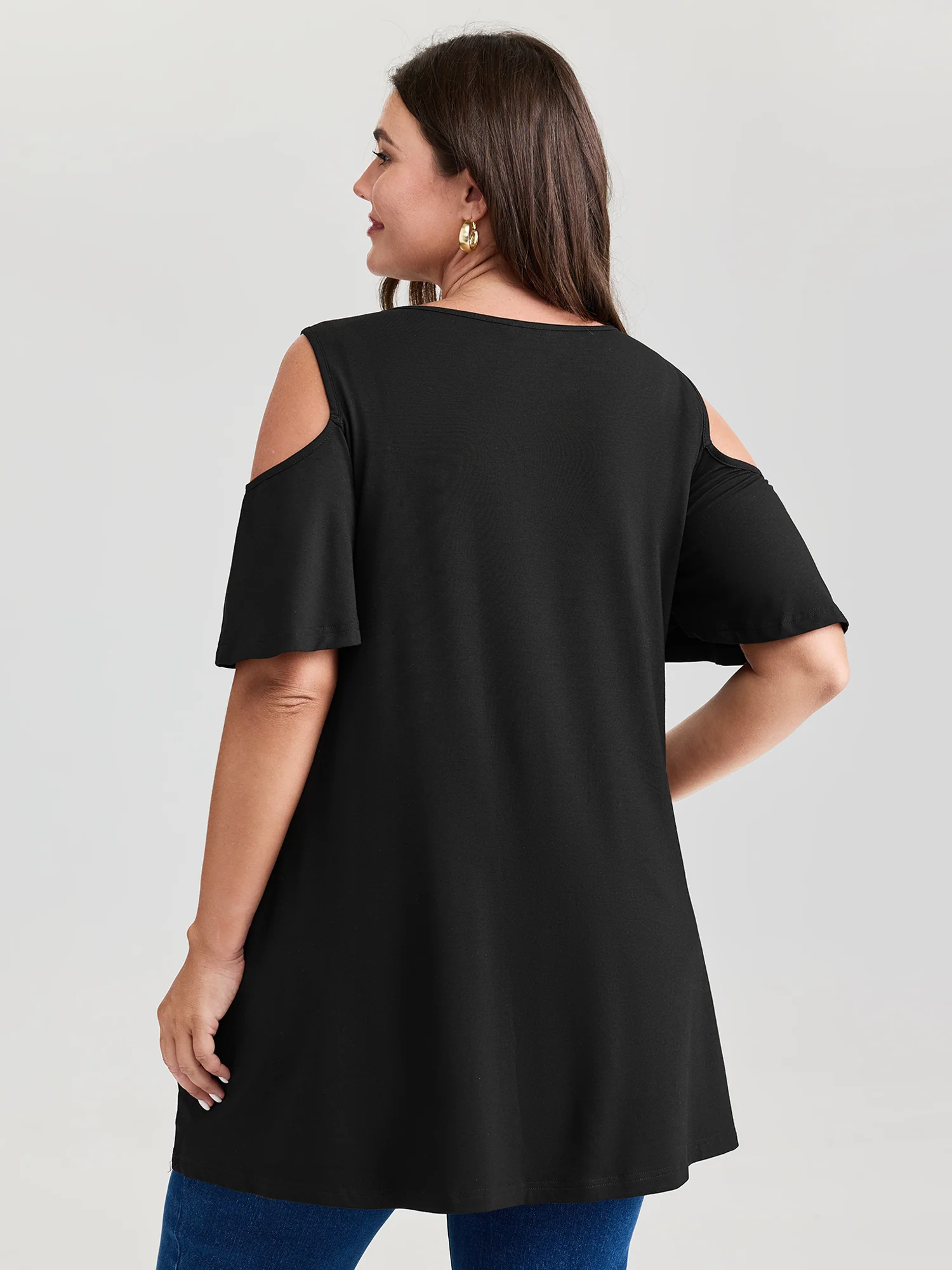 Supersoft Bust-Friendly Shoulder Cut-Out T-Shirt - Image 4
