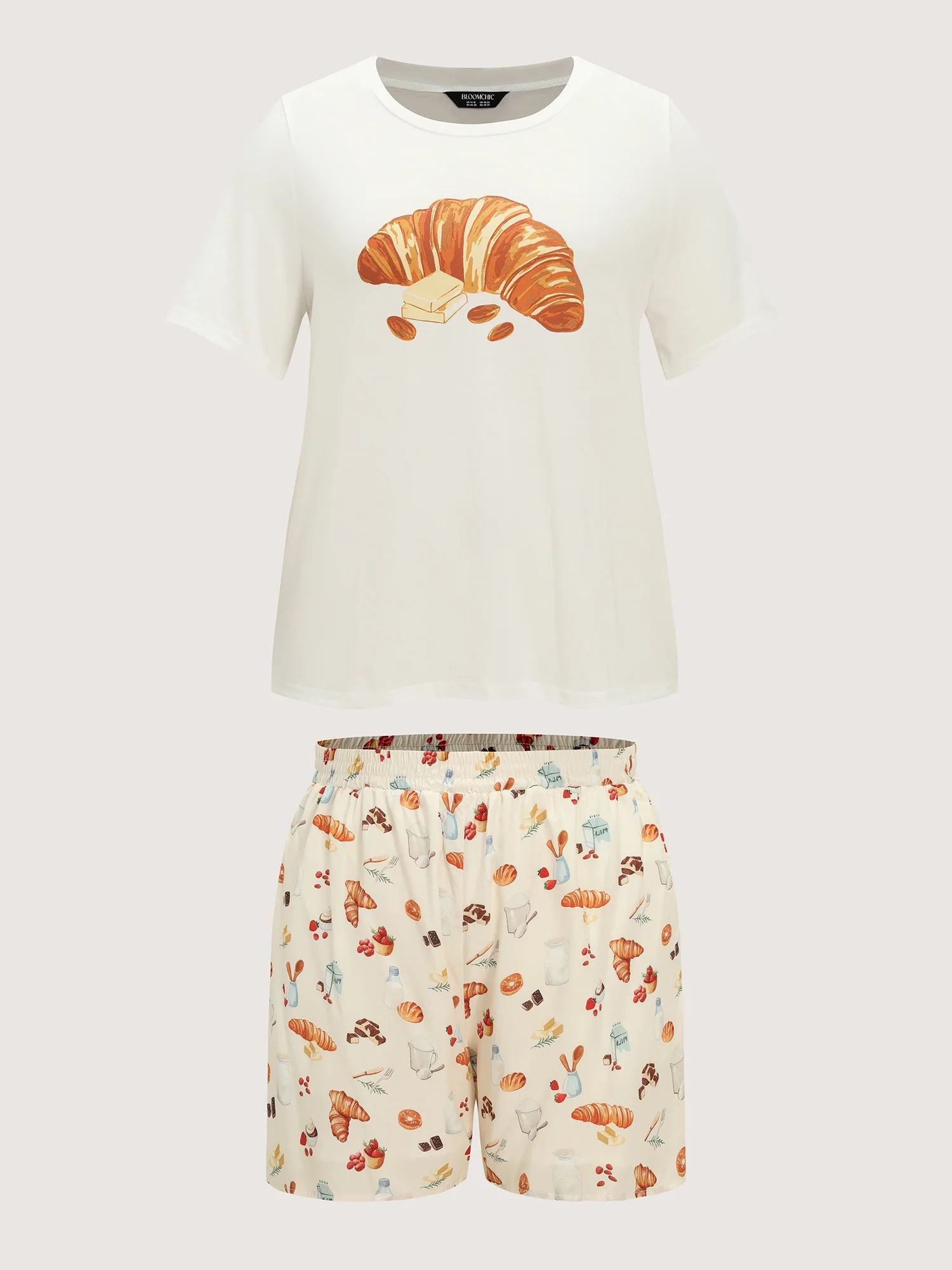 Supersoft Butter Croissant Print Lounge Set - Image 8