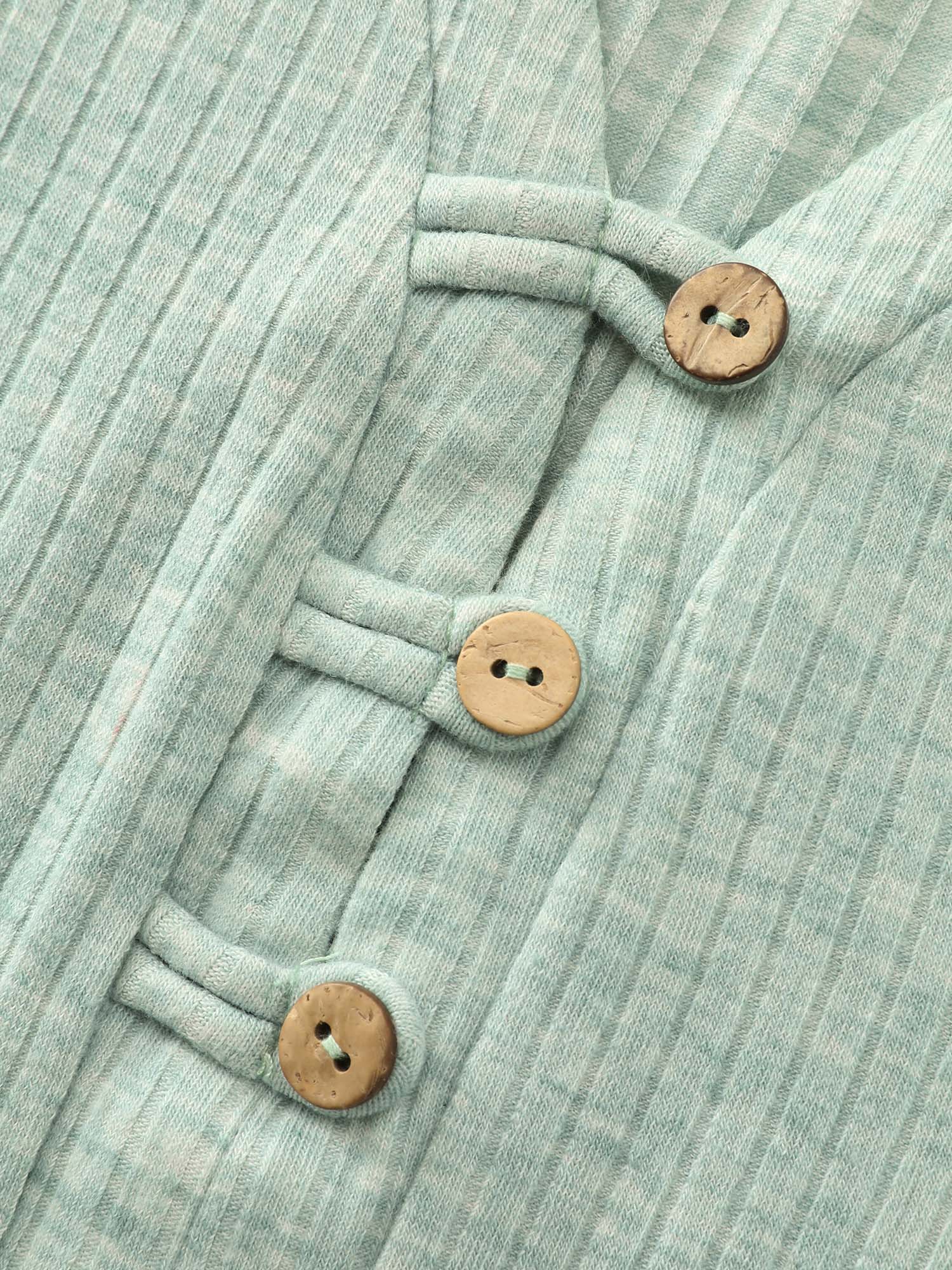 Supersoft Button Detail Plain Knit Top - Image 5