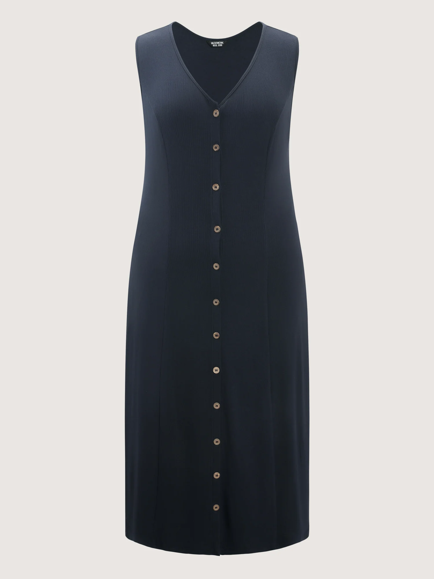 Supersoft Button-Down Sleeveless Midi Dress - Image 7