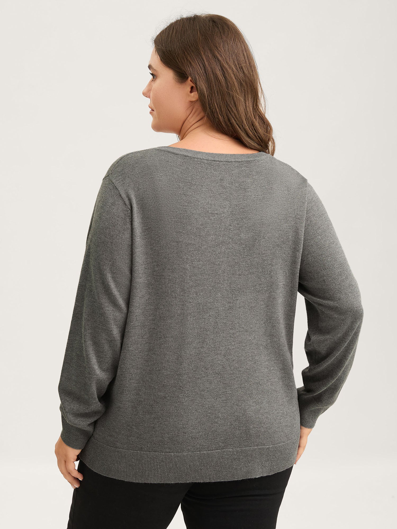 Supersoft Button Round Neck Lightweight Cardigan - Image 4