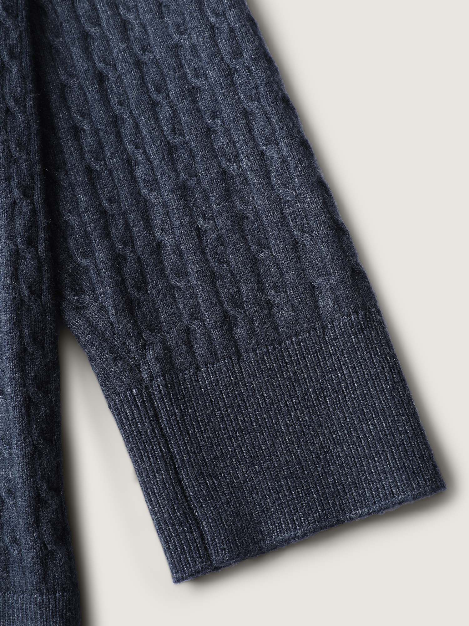 Supersoft Cable Knit Blazer Collar Fitted Pullover - Image 6