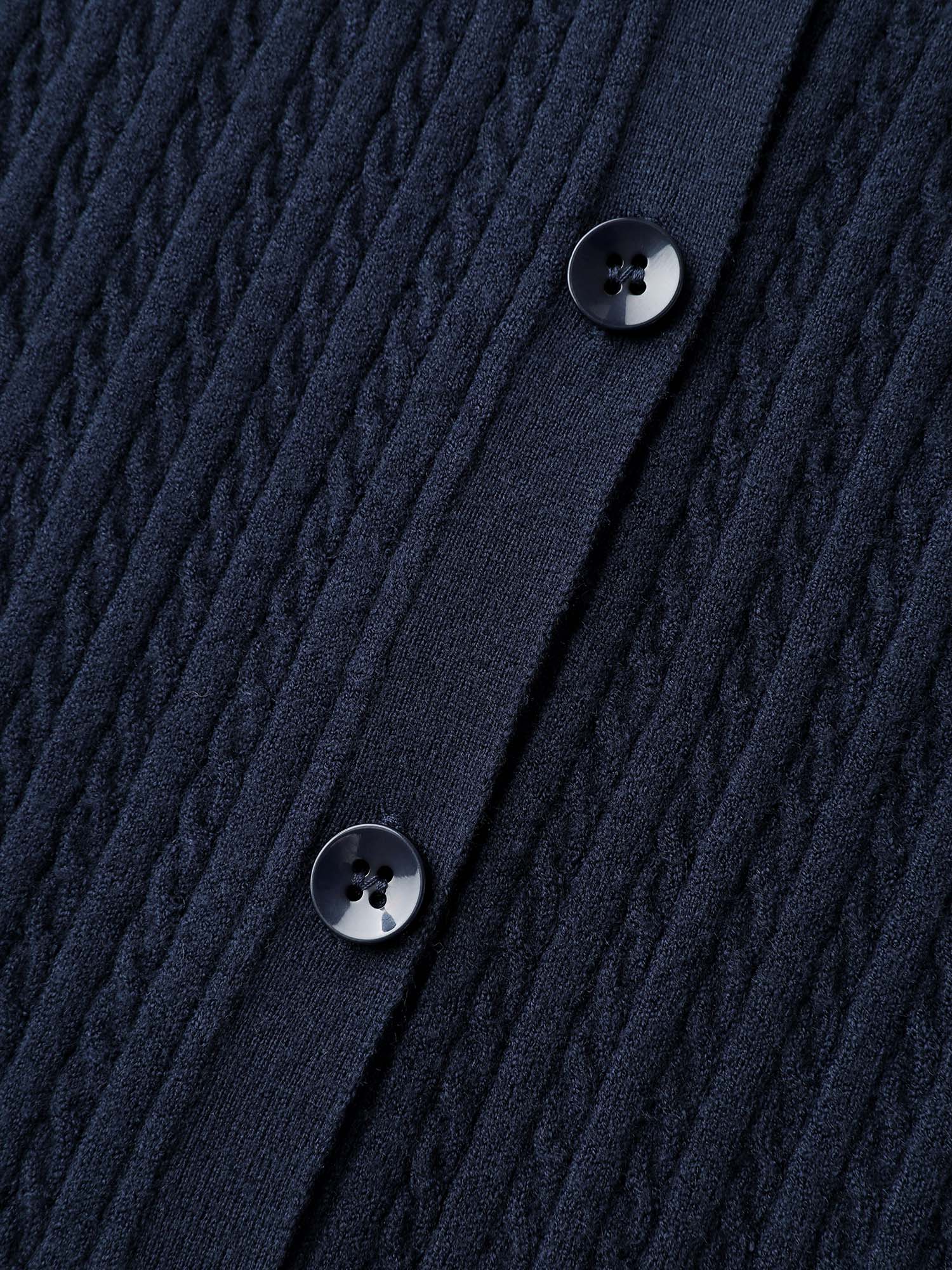 Supersoft Cable Knit Button Solid Cardigan - Image 5