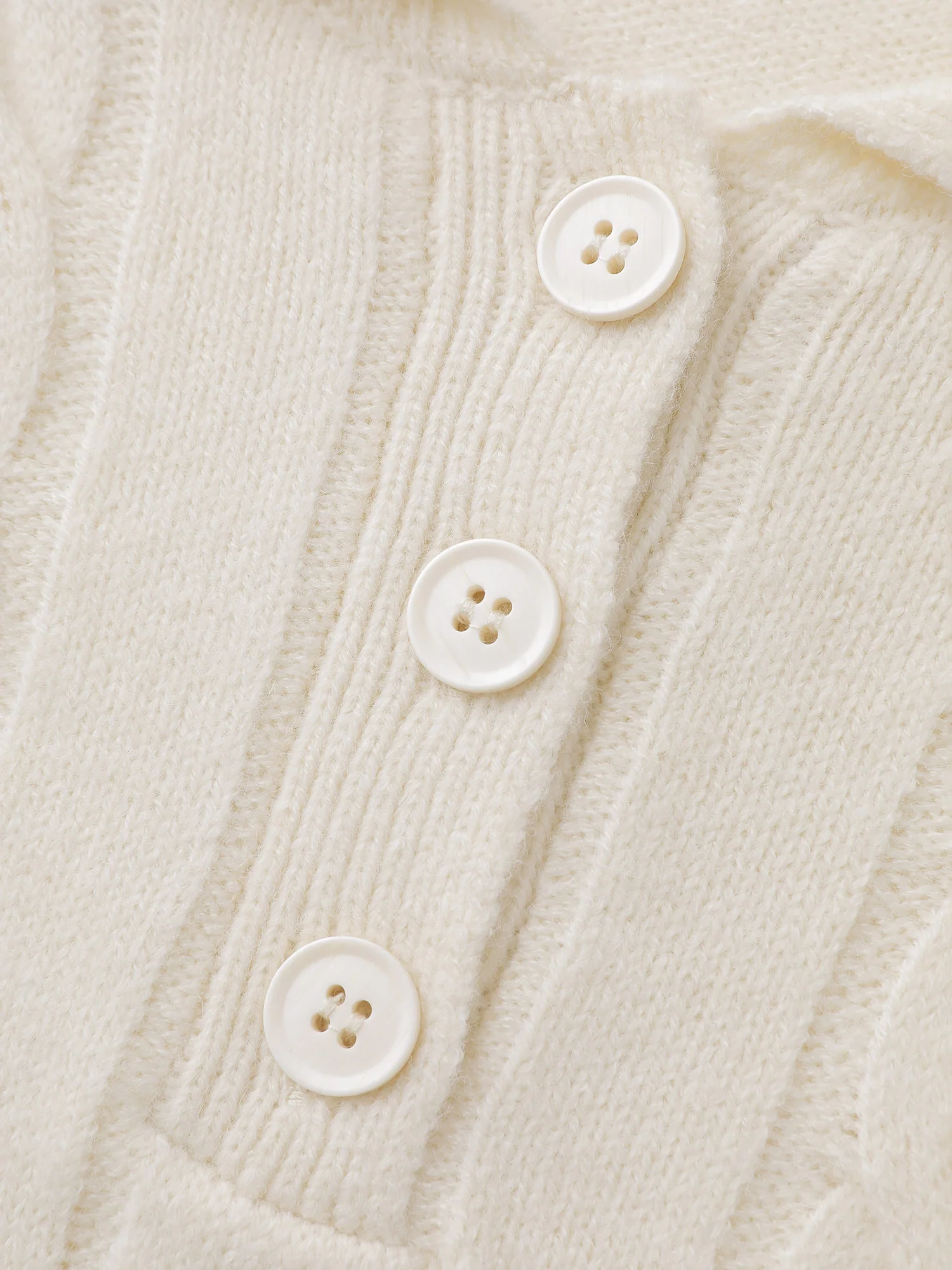 Supersoft Cable Knit Polo Collar Solid Pullover - Image 5