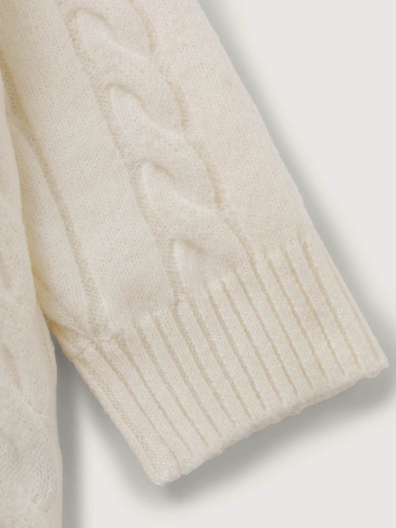 Supersoft Cable Knit Polo Collar Solid Pullover - Image 6