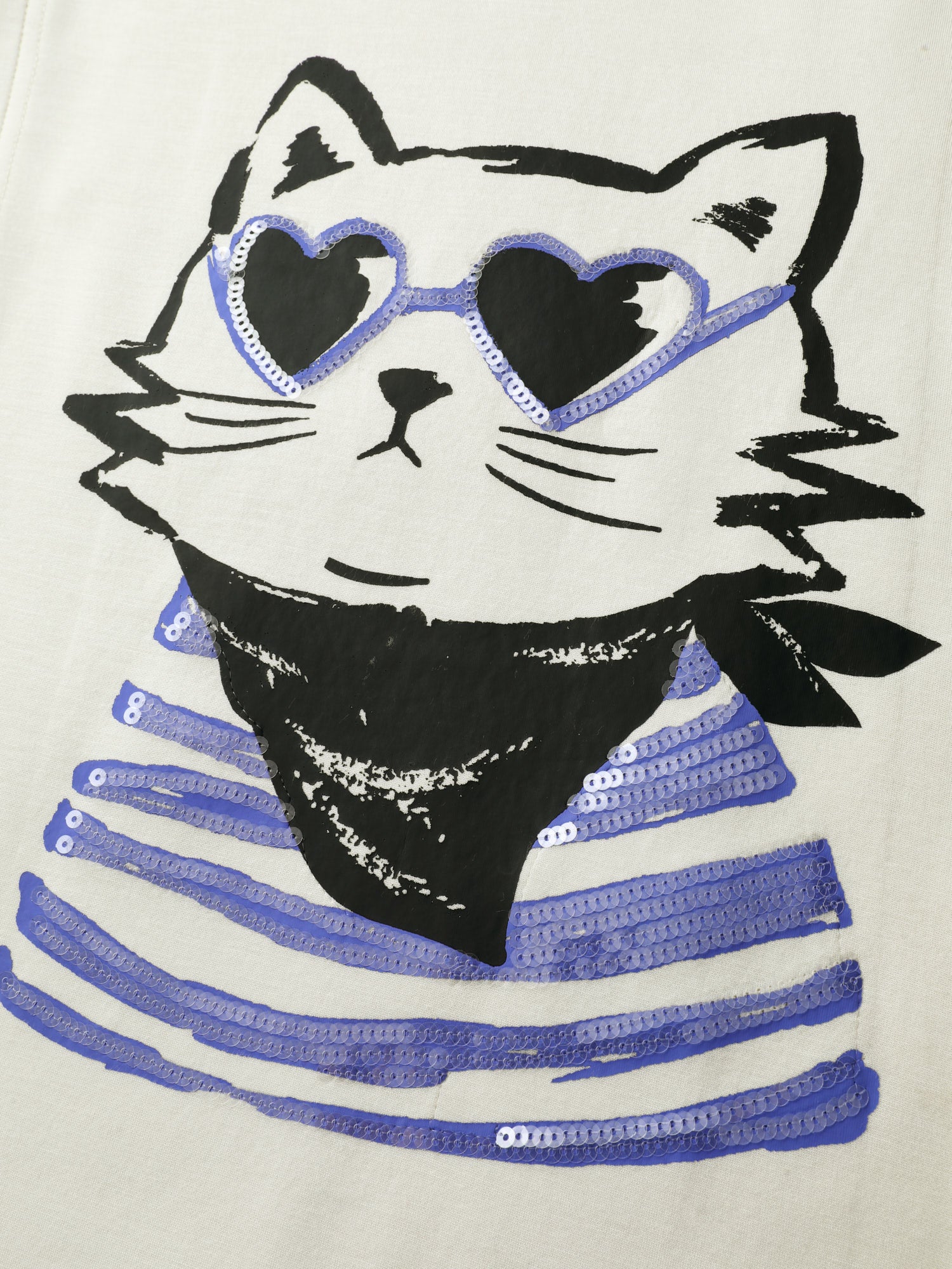 Supersoft Cat Embroidered Sequin Hoodie - Image 7