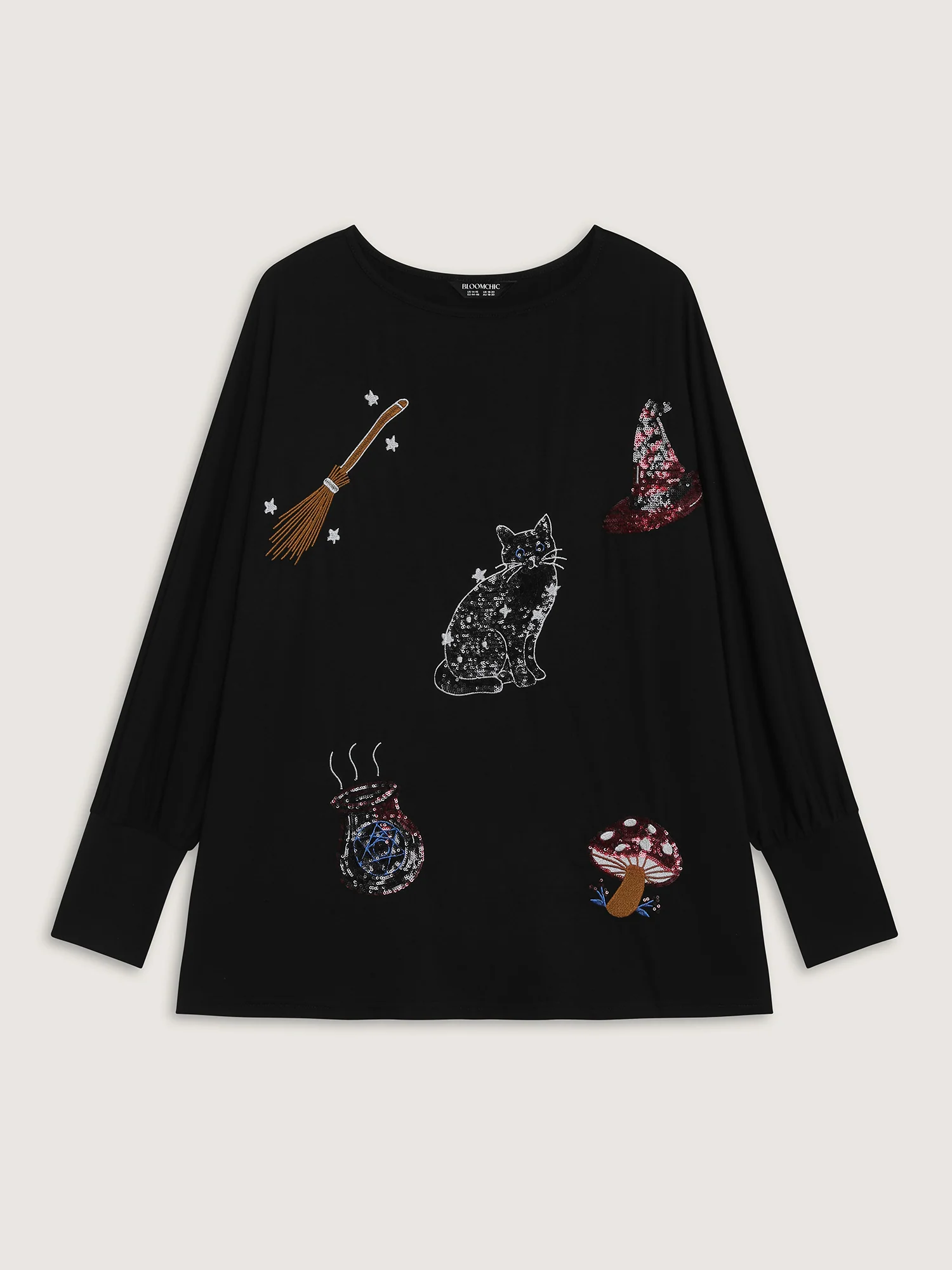 Supersoft Cat Sequin Embroidered T-Shirt - Image 7