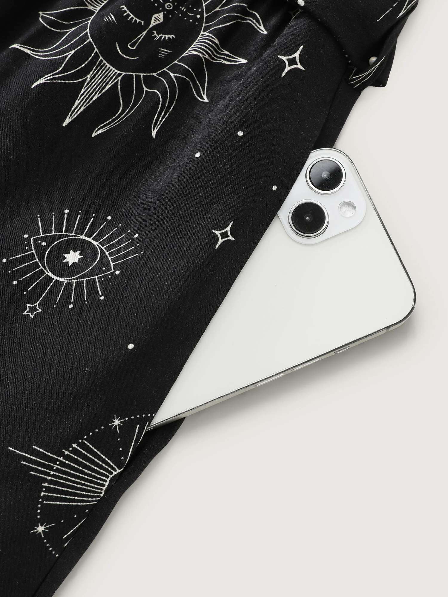Supersoft Celestial Print Waist-Tie Jumpsuit - Image 5
