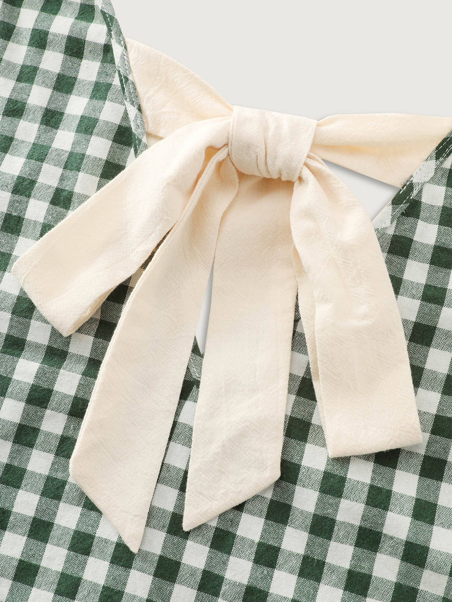 Supersoft Check Print Open Back Blouse - Image 7